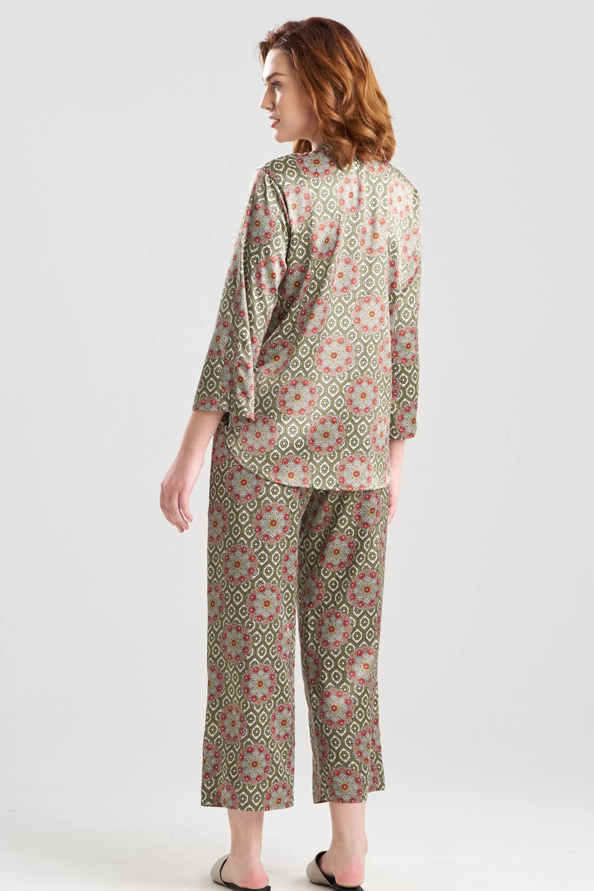 Natori Plus Sizes | Pajama Sets<Fez Satin PJ Green