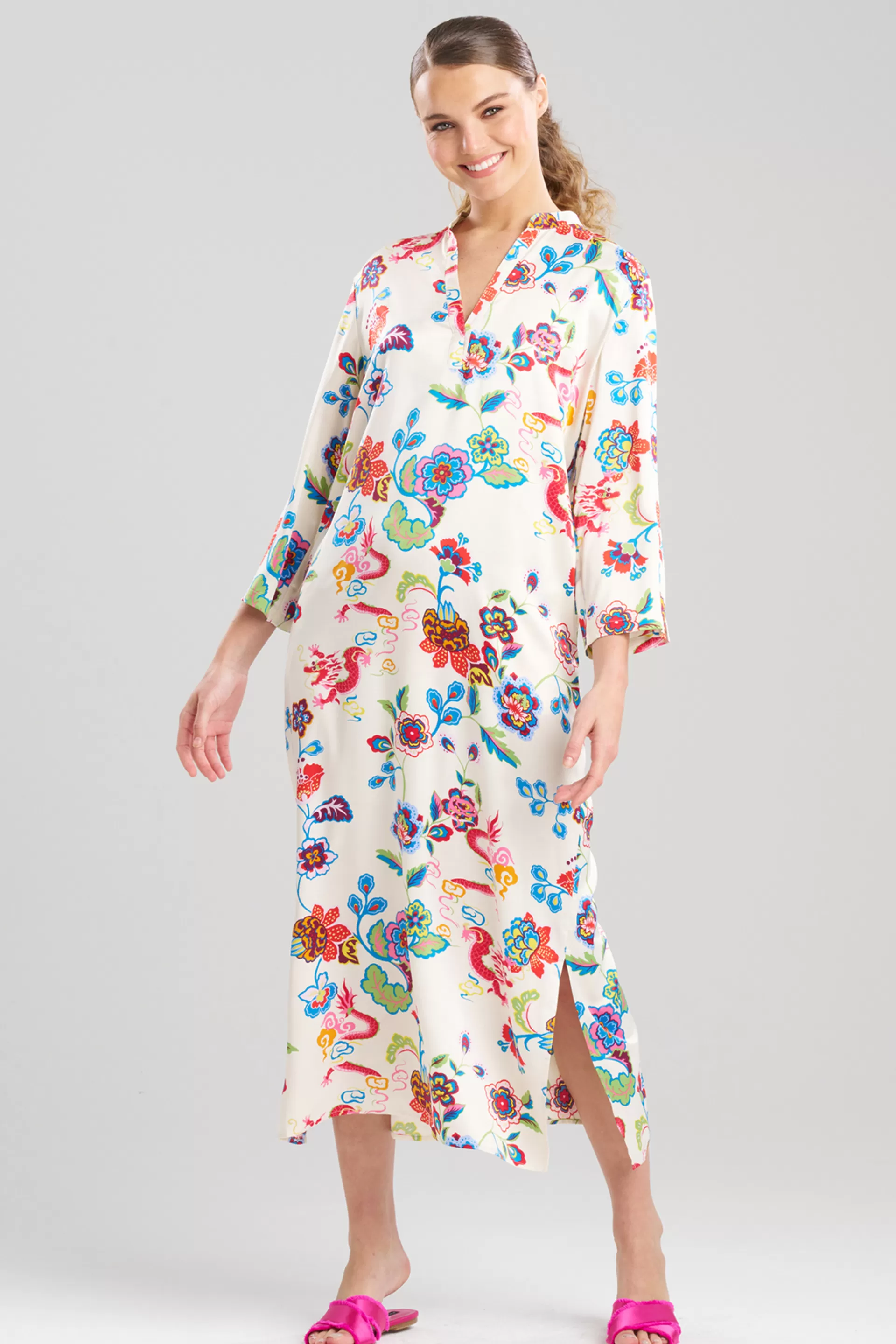 Natori Caftans | Plus Sizes<Fleur Dragon Caftan