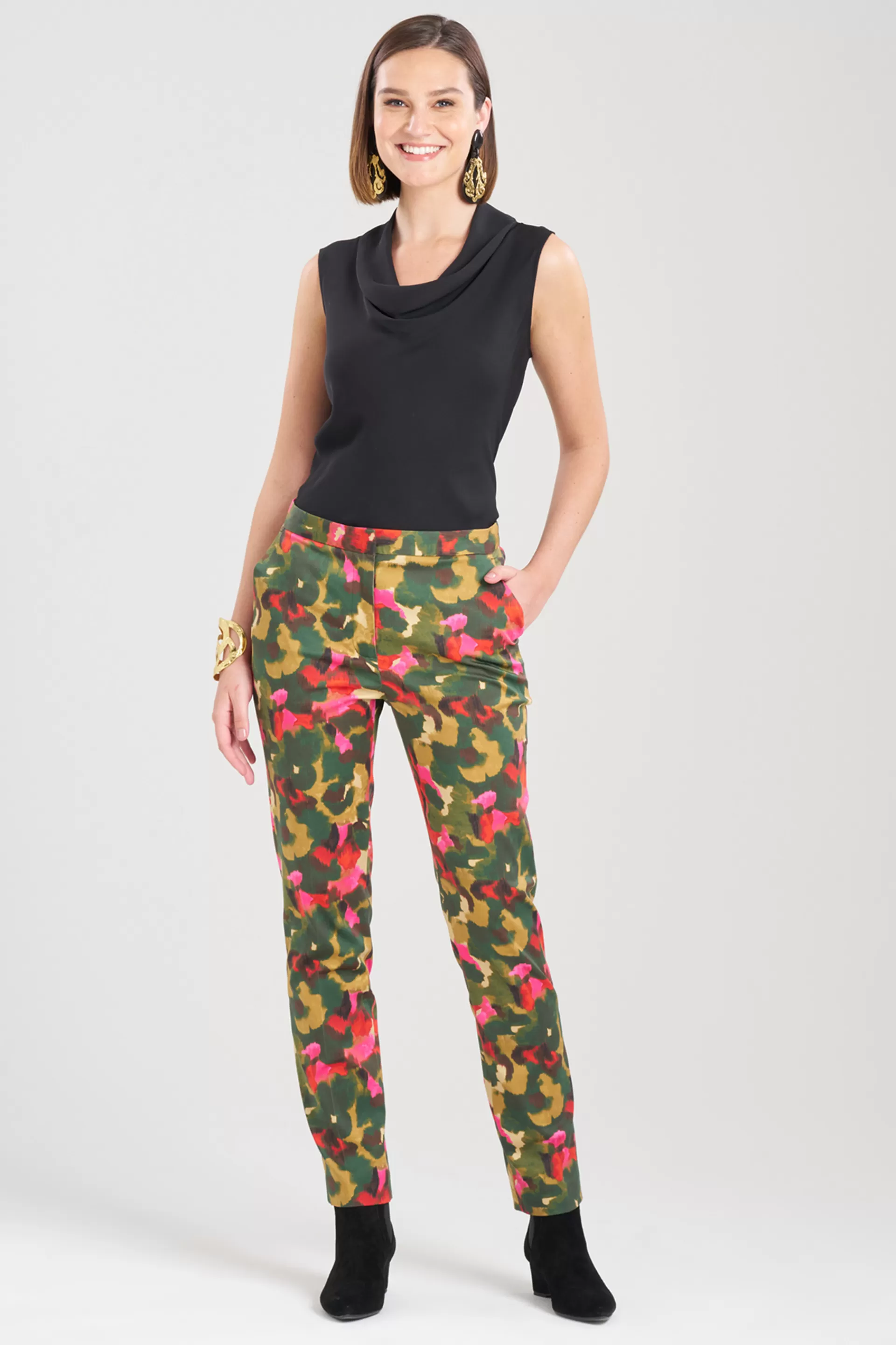 Natori Pants, Skirts & Shorts<Floral Tapered Pants Paprika