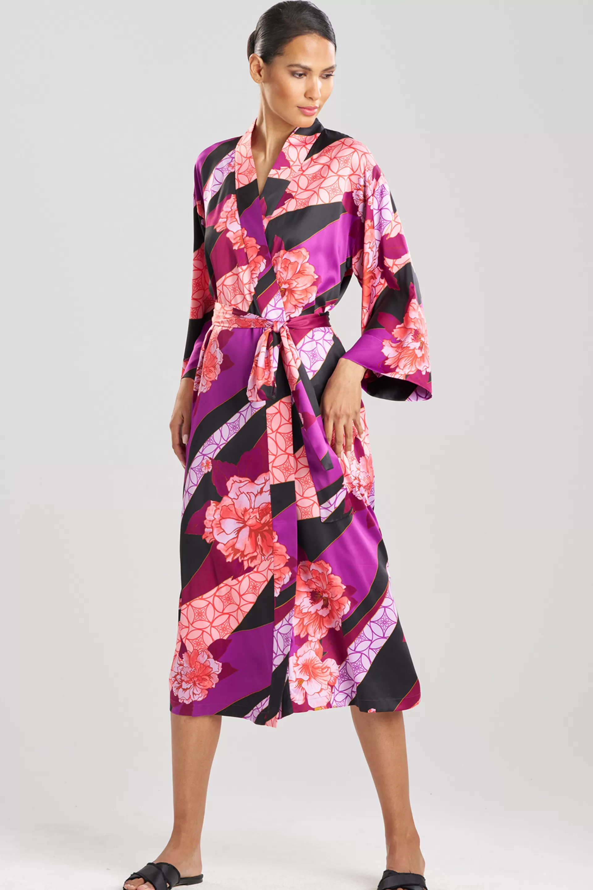 Natori Robes & Kimonos<Floral Tapestry Satin Robe