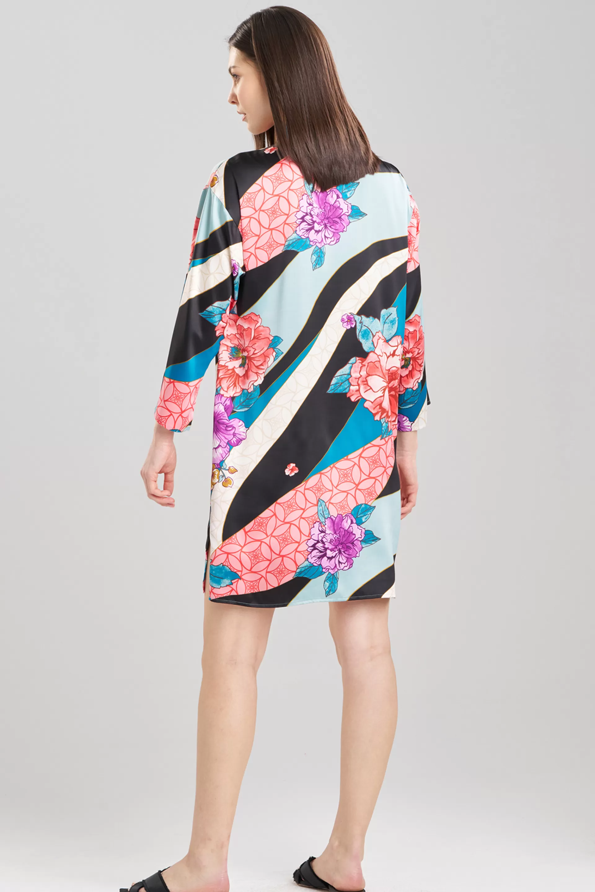 Natori Sleepshirts<Floral Tapestry Satin Sleepshirt