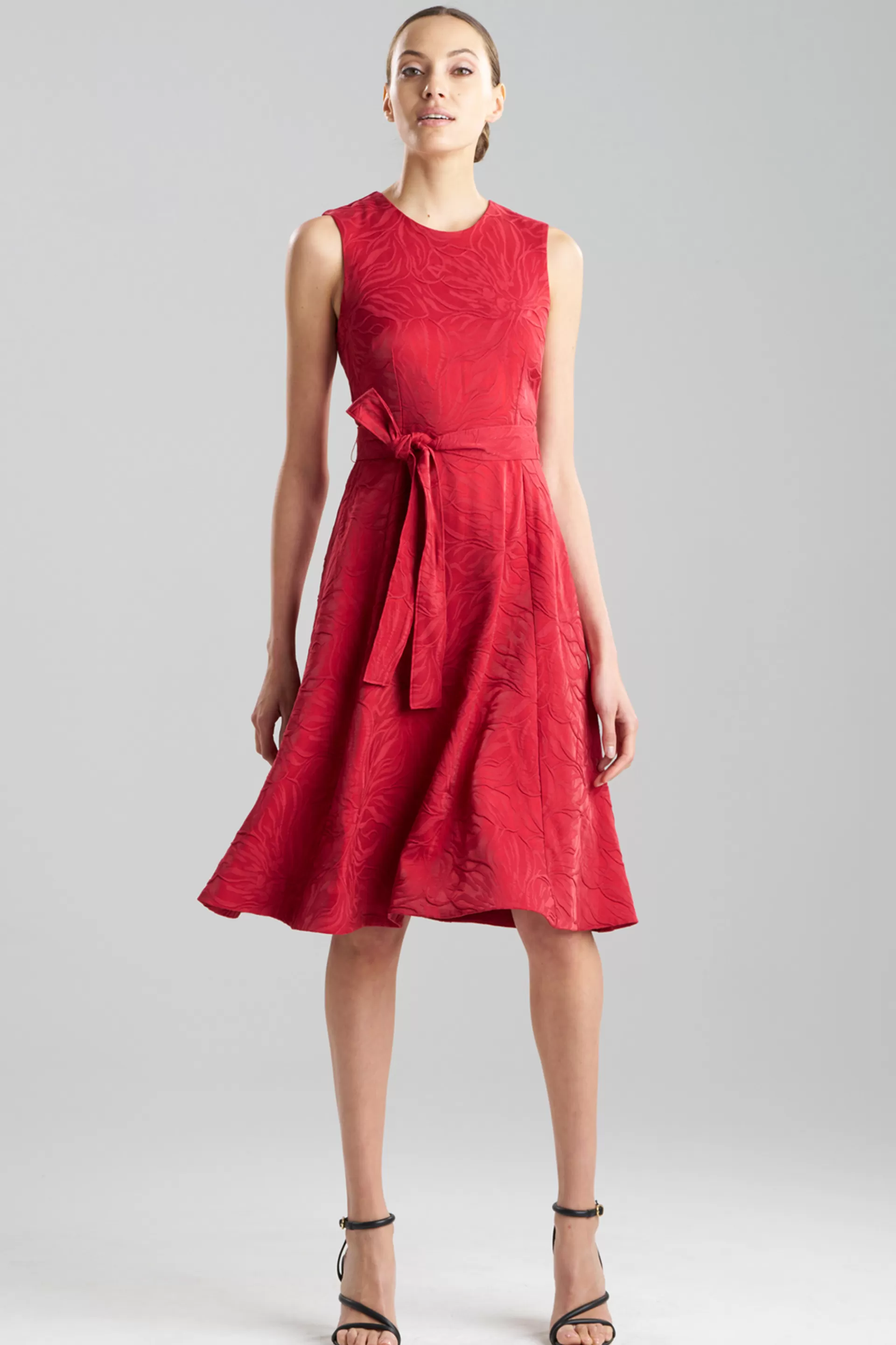 Natori Dresses<Fluid Floral Jacquard Fit & Flare Dress