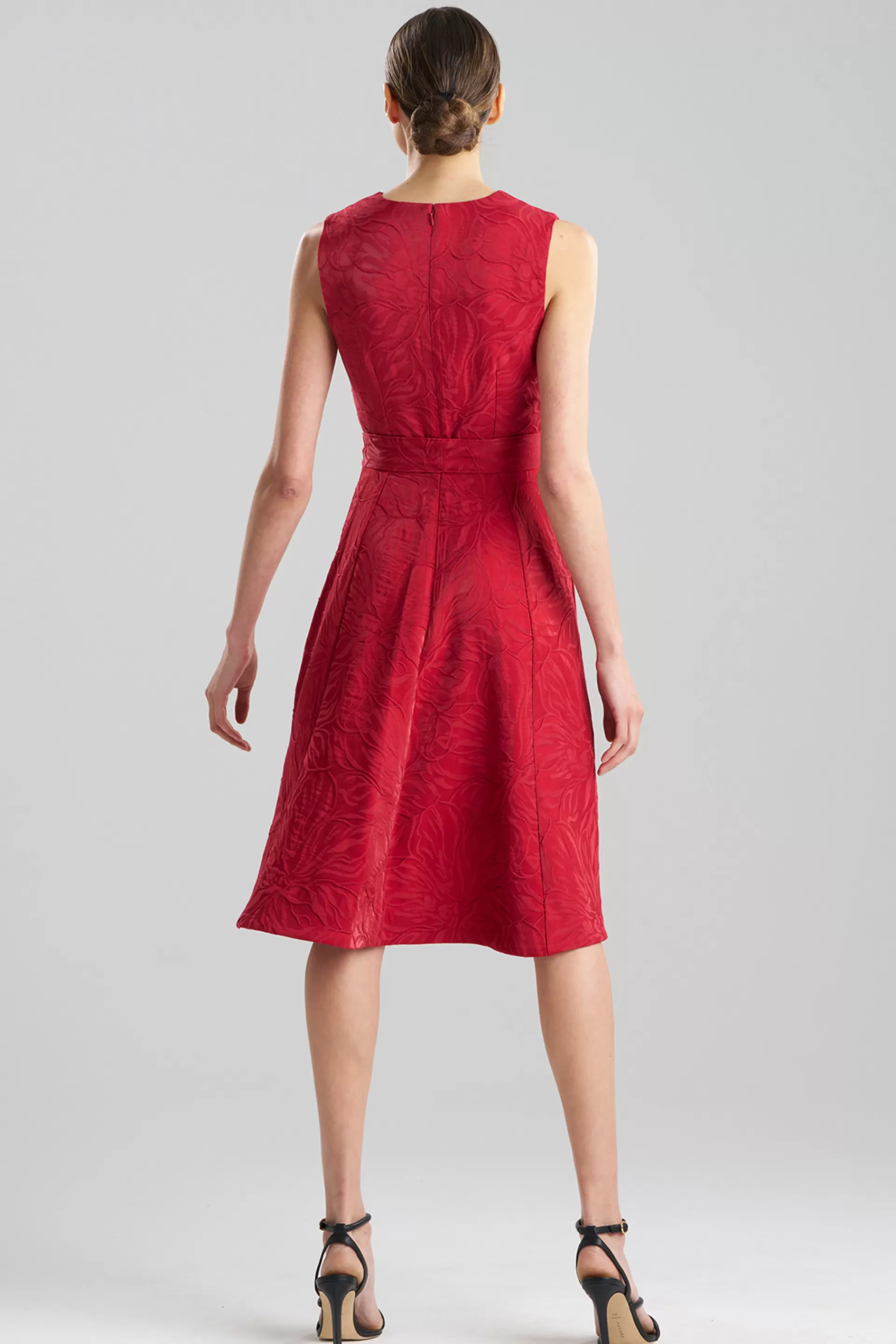 Natori Dresses<Fluid Floral Jacquard Fit & Flare Dress