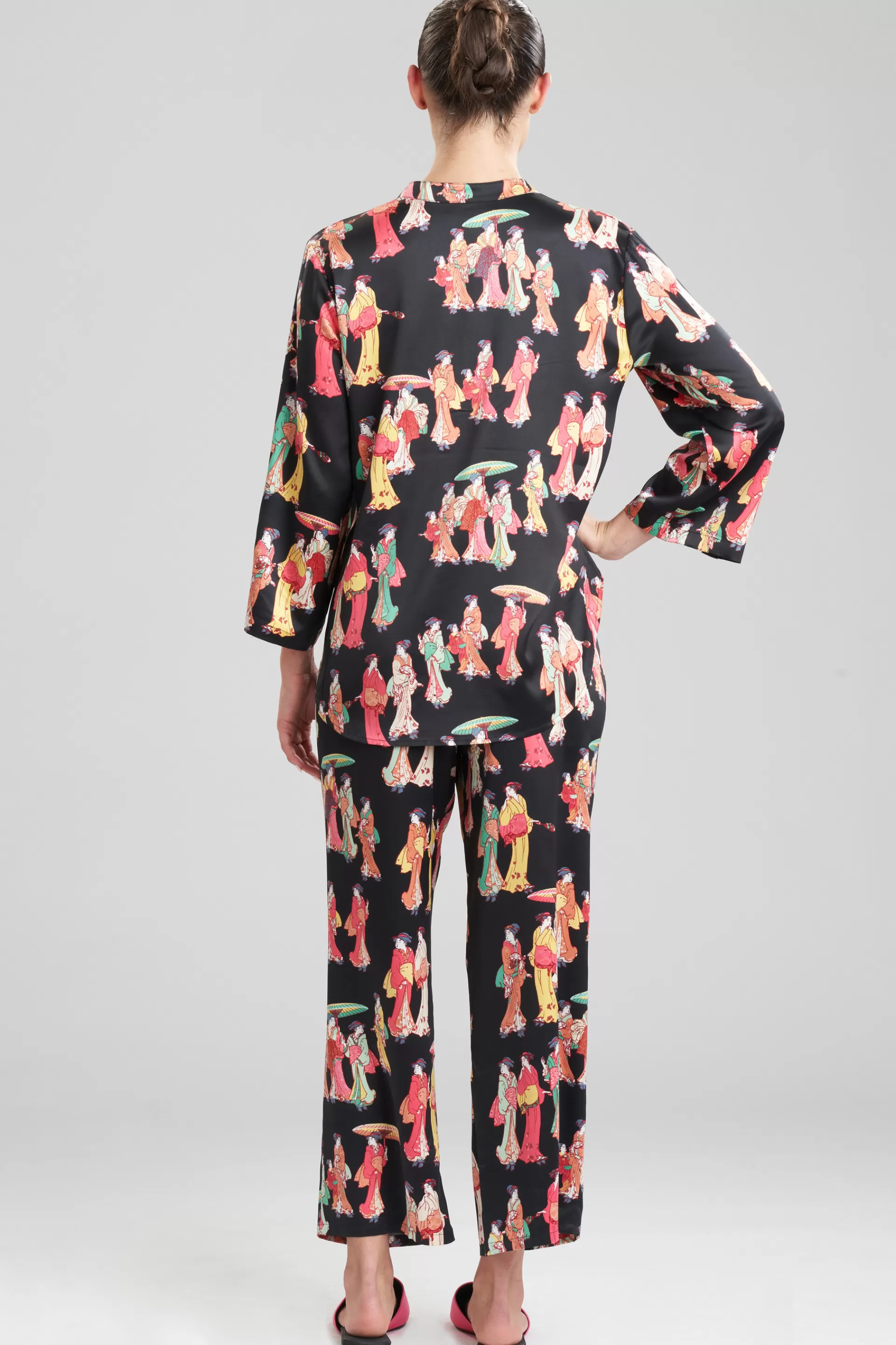 Natori Pajama Sets<Geisha-Printed Satin PJ