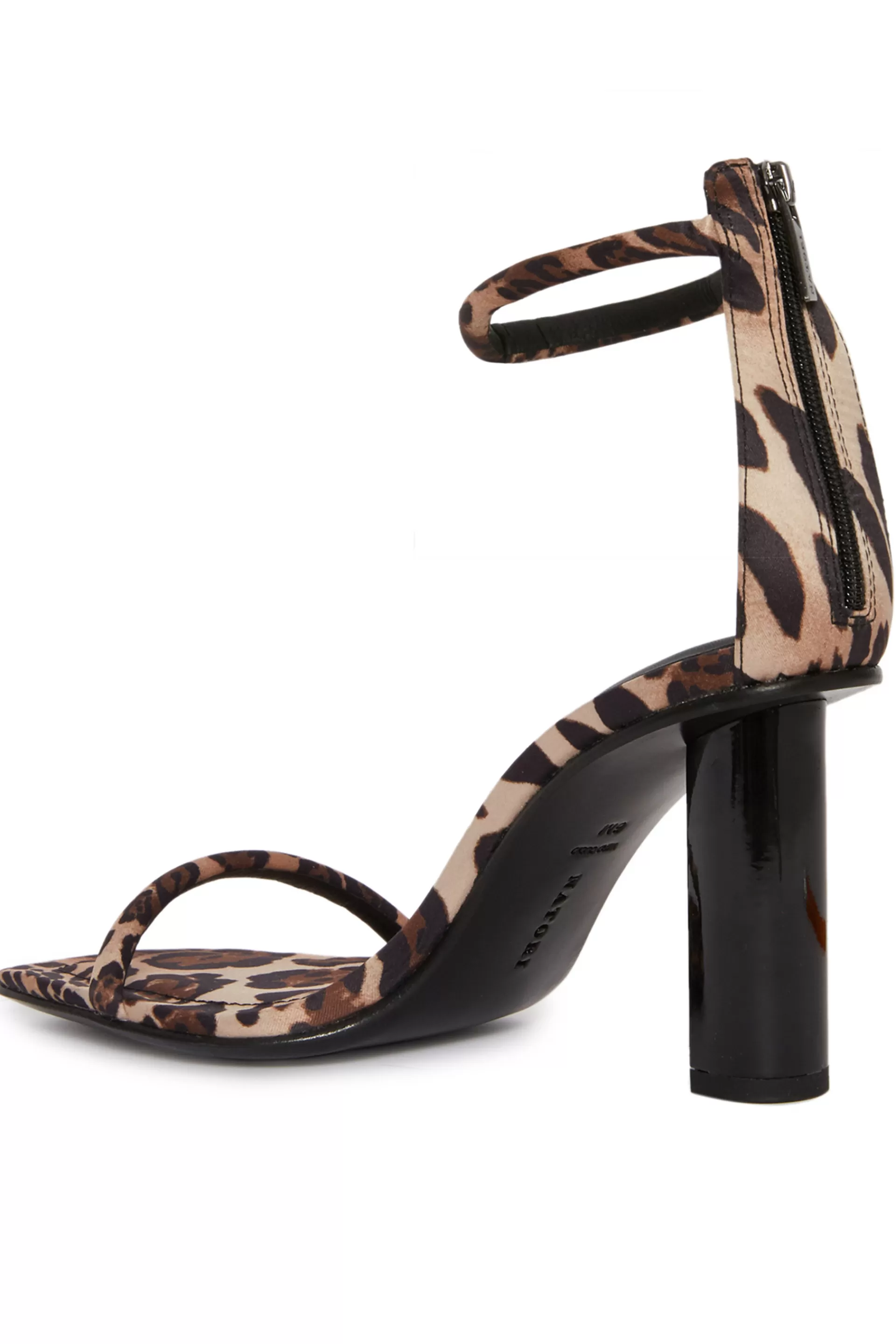 Natori Sandals<Glow Luxe Leopard Satin Block Heel Sandal Chestnut