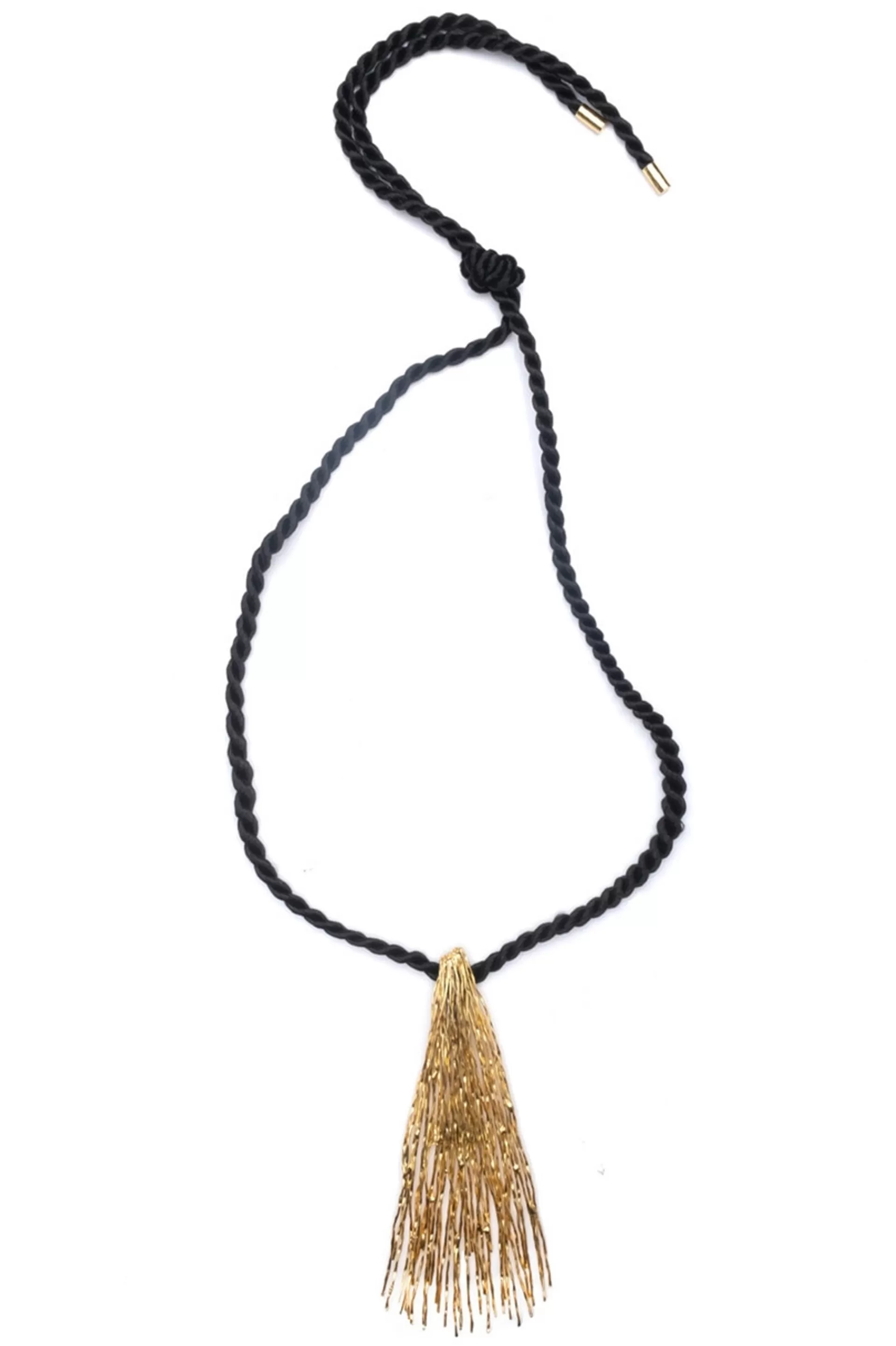 Natori Necklaces< Plated Brass Fringe Necklace Gold