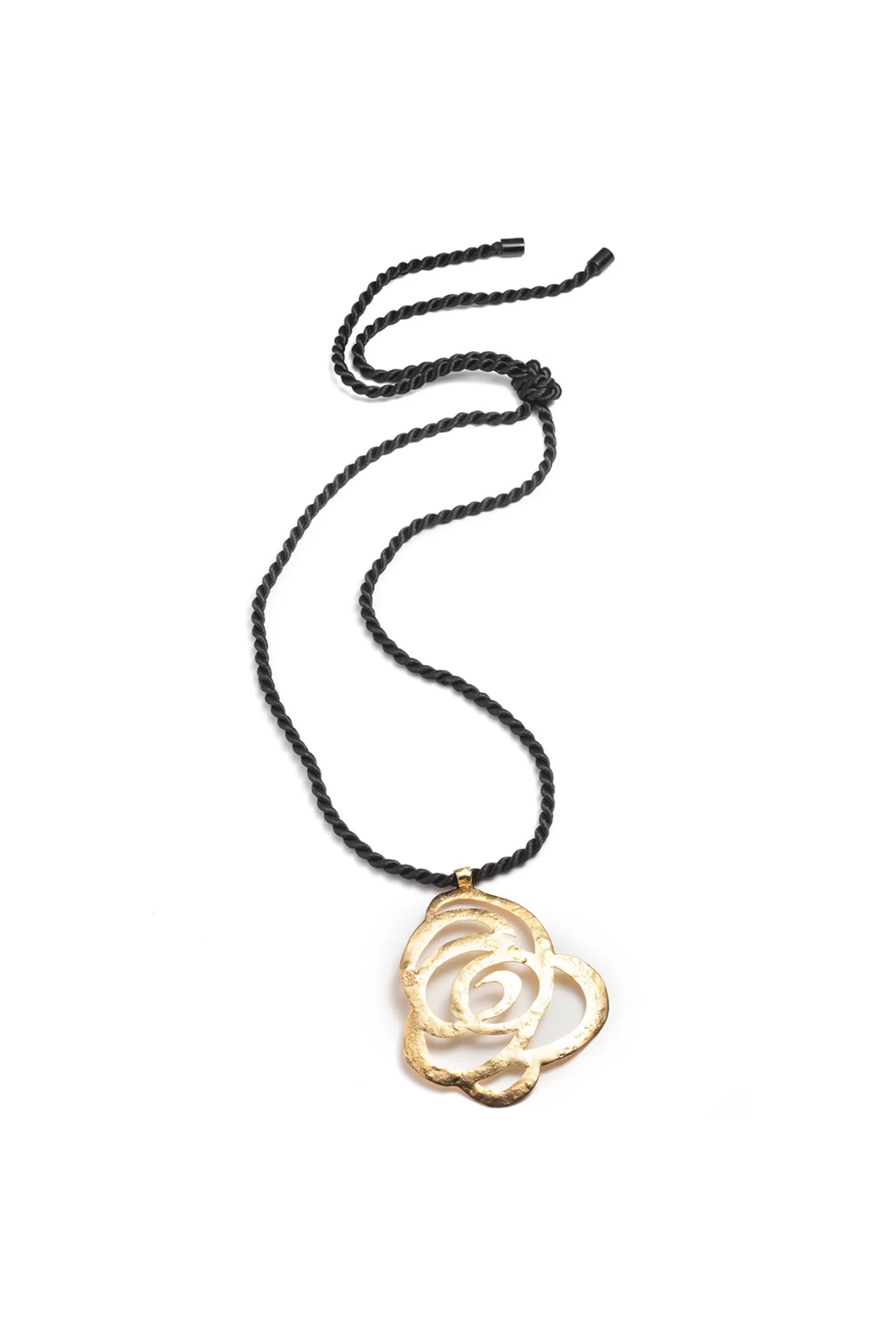 Natori Necklaces< Plated Floral Scroll Necklace Gold