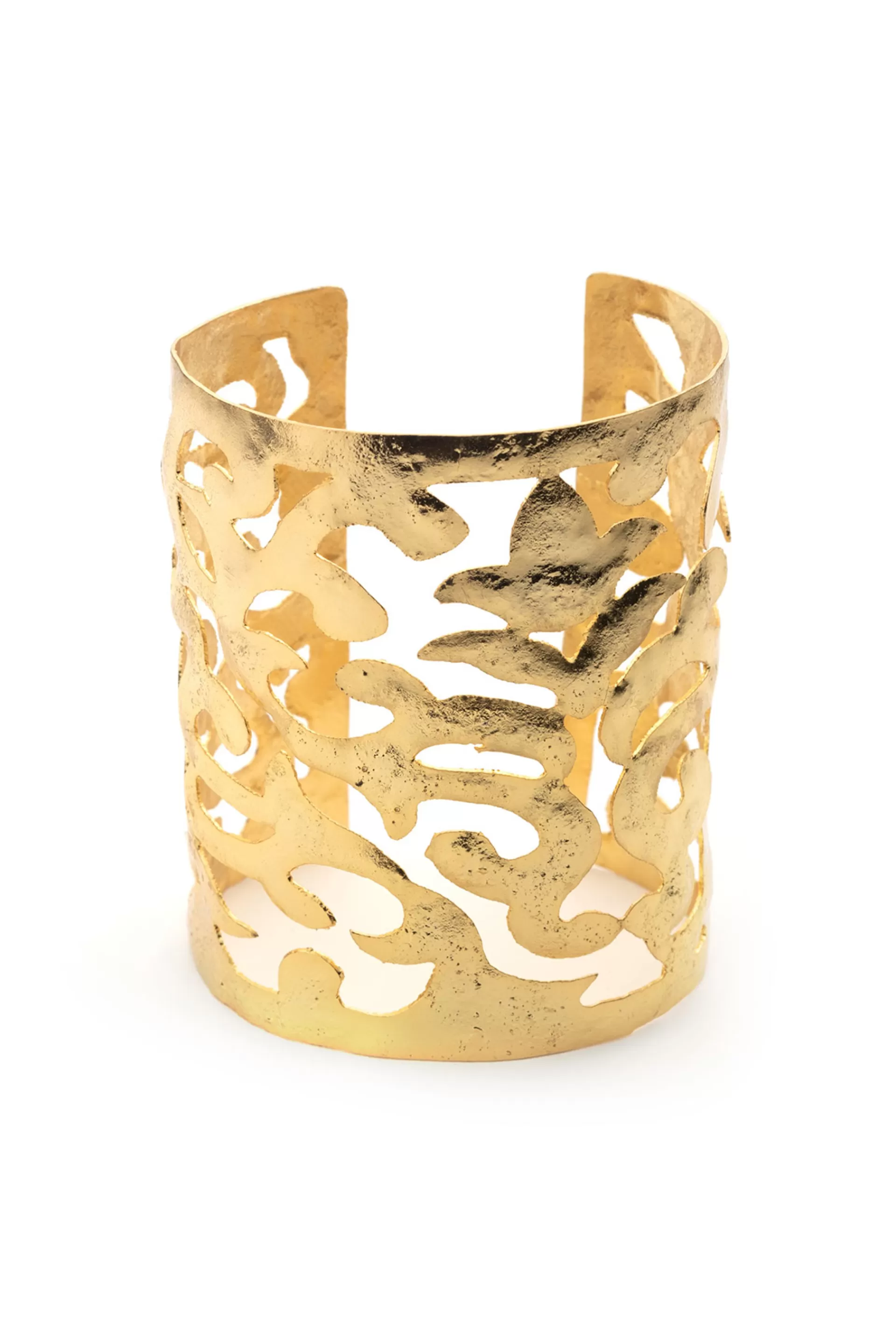 Natori Bracelets< Plated Scroll Cuff Bangle Gold