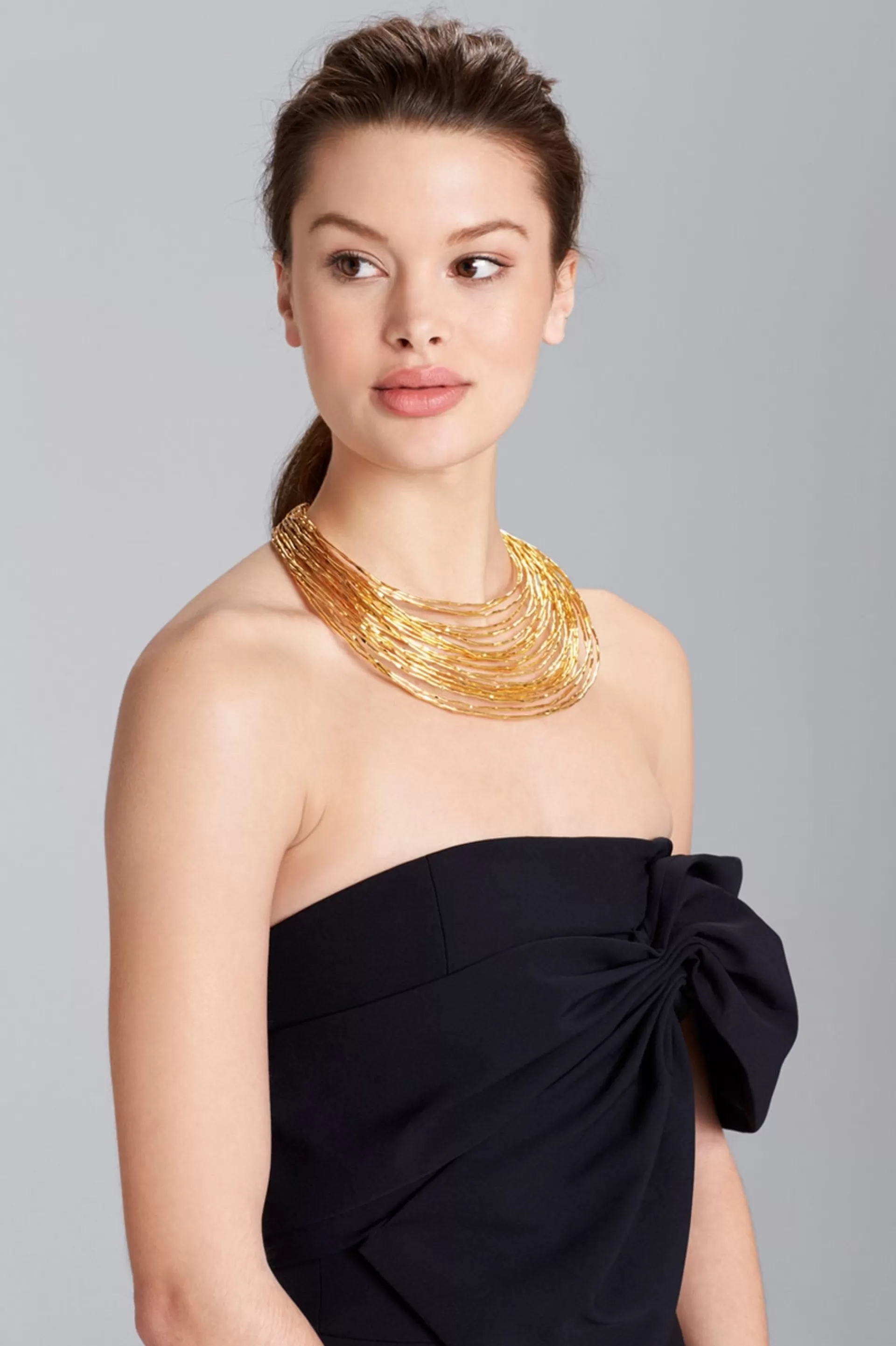 Natori Necklaces<plated Brass Spiral Necklace Gold