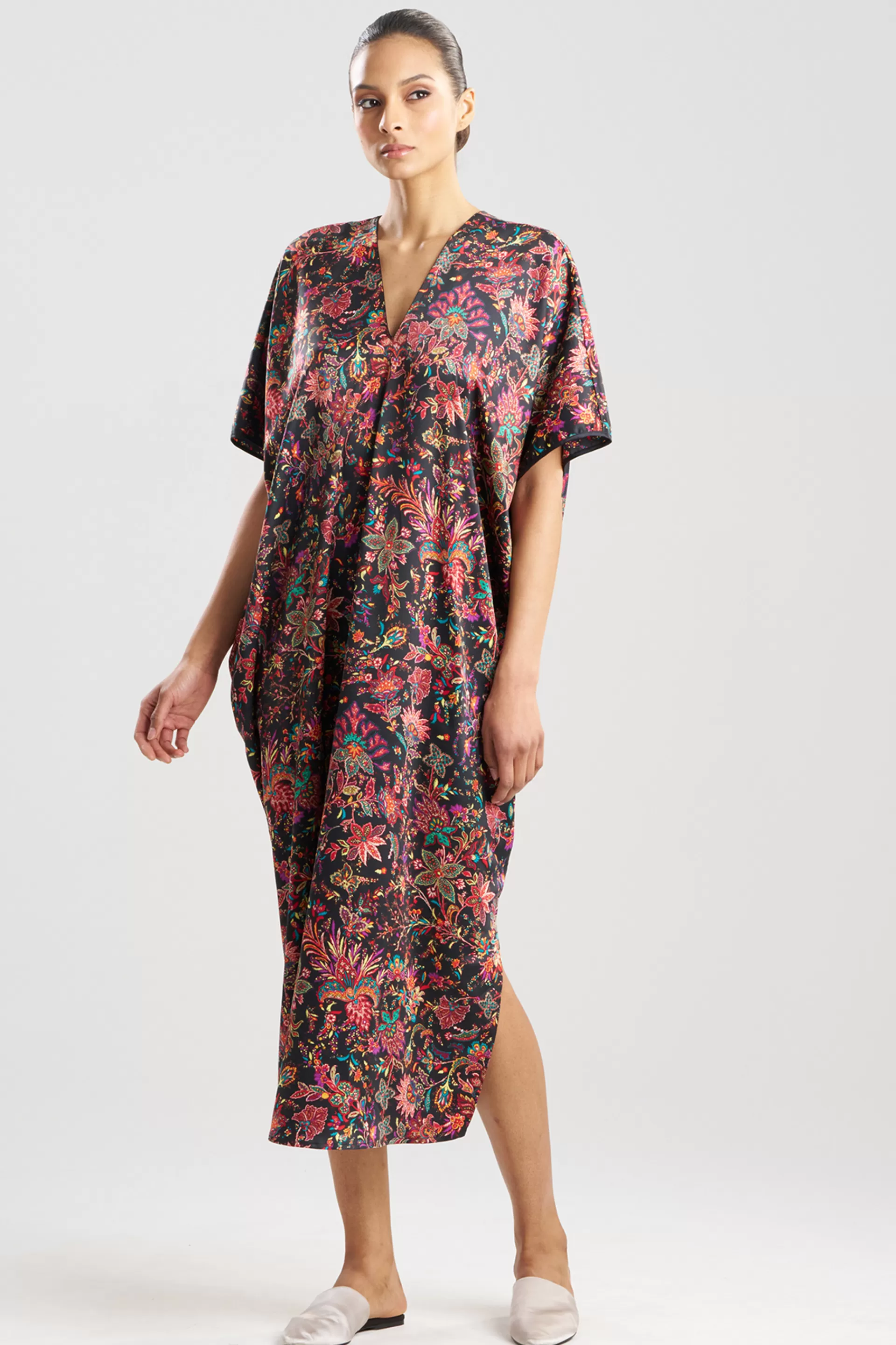 Natori Caftans | Caftan Dresses<Granada V-Neck Caftan Black Multi