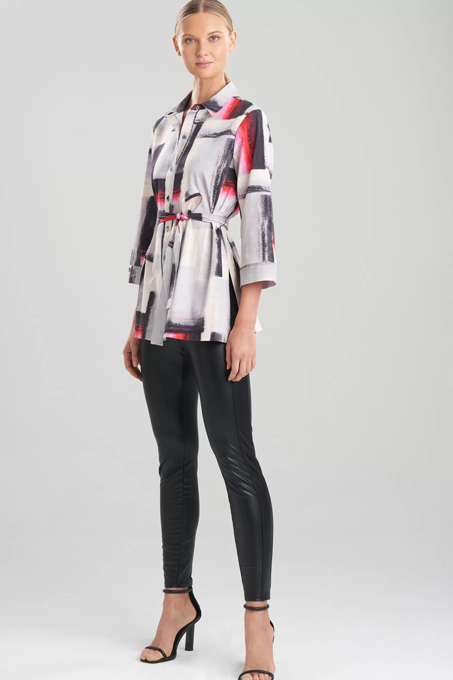 Natori Tops, Shirts & Tunics<Haru Cotton Poplin Tunic Black Multi