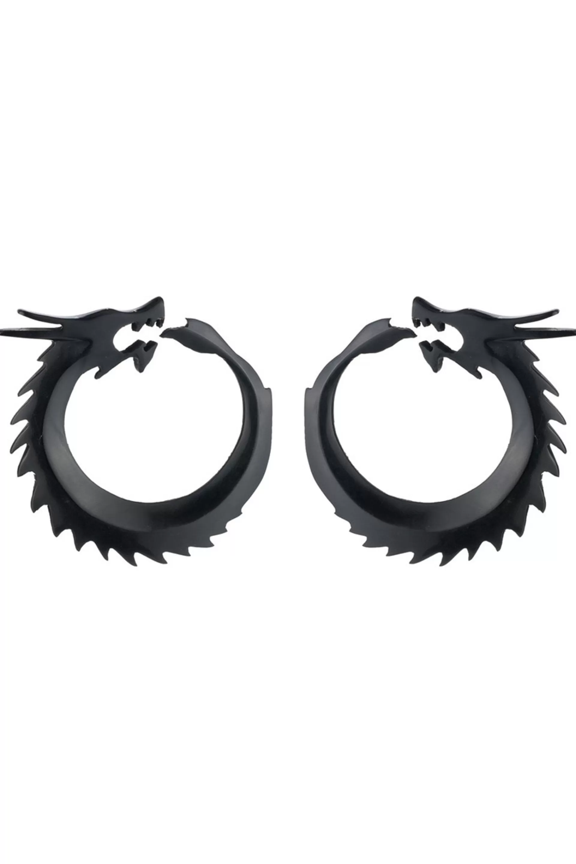 Natori Earrings<Horn Dragon Clip Earrings Ebony