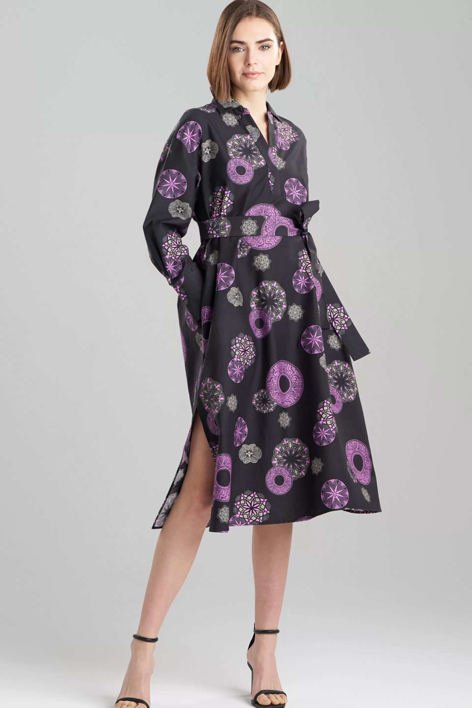 Natori Dresses<Ikigai Oversized Shirtdress Black Multi