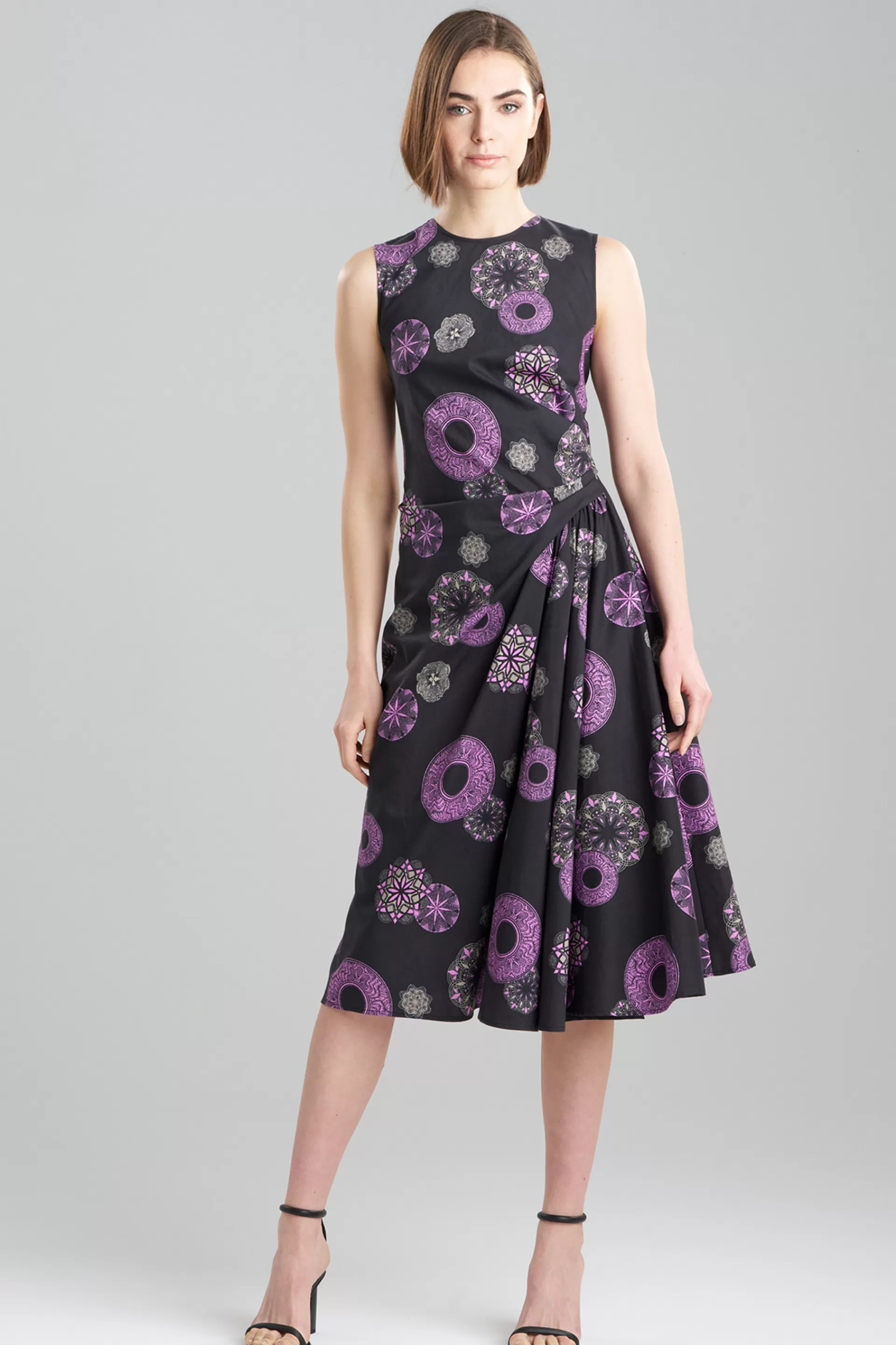 Natori Dresses<Ikigai Side Drape Dress Black Multi