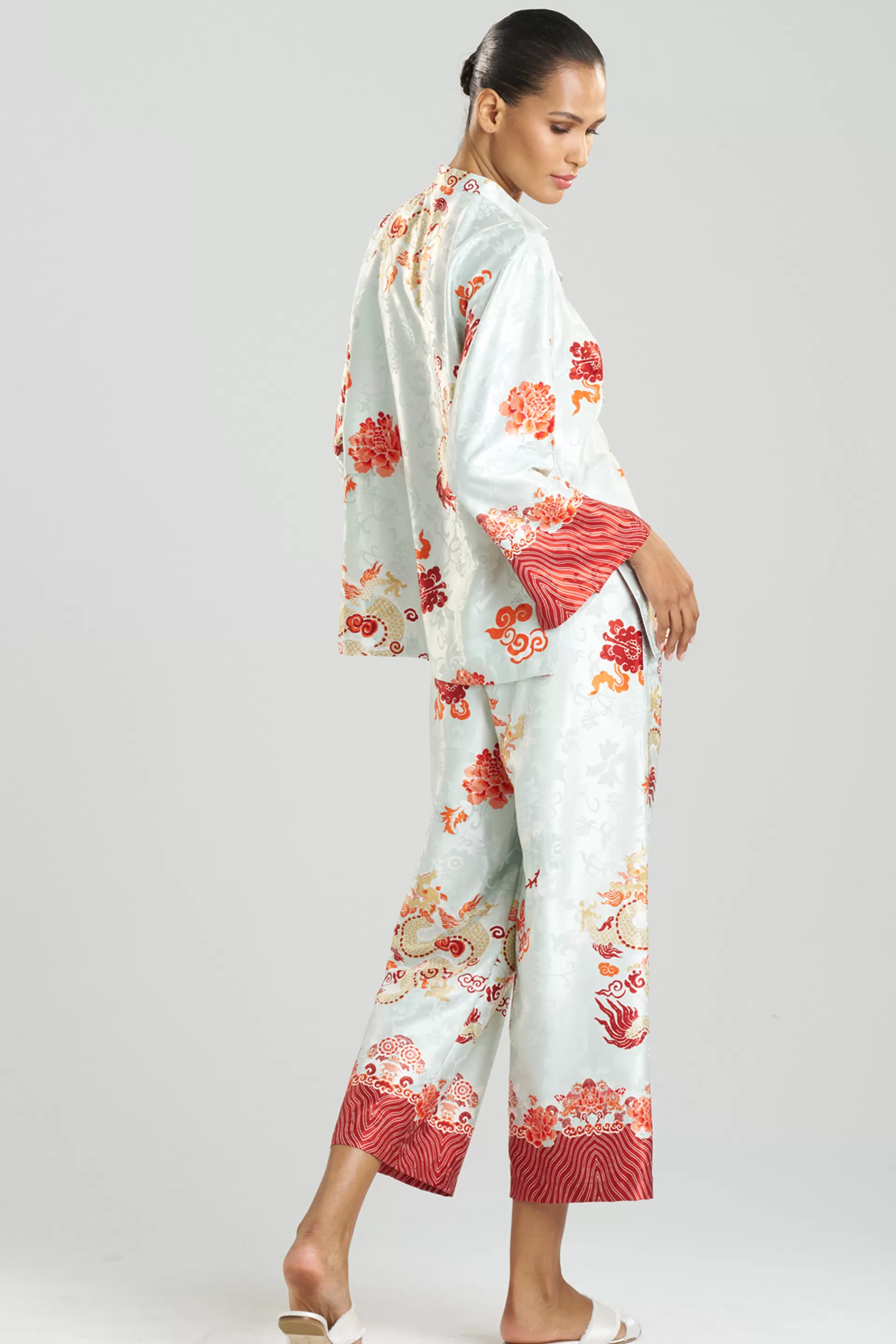 Natori Pajama Sets<Imperial Dragon Jacquard Mandarin PJ