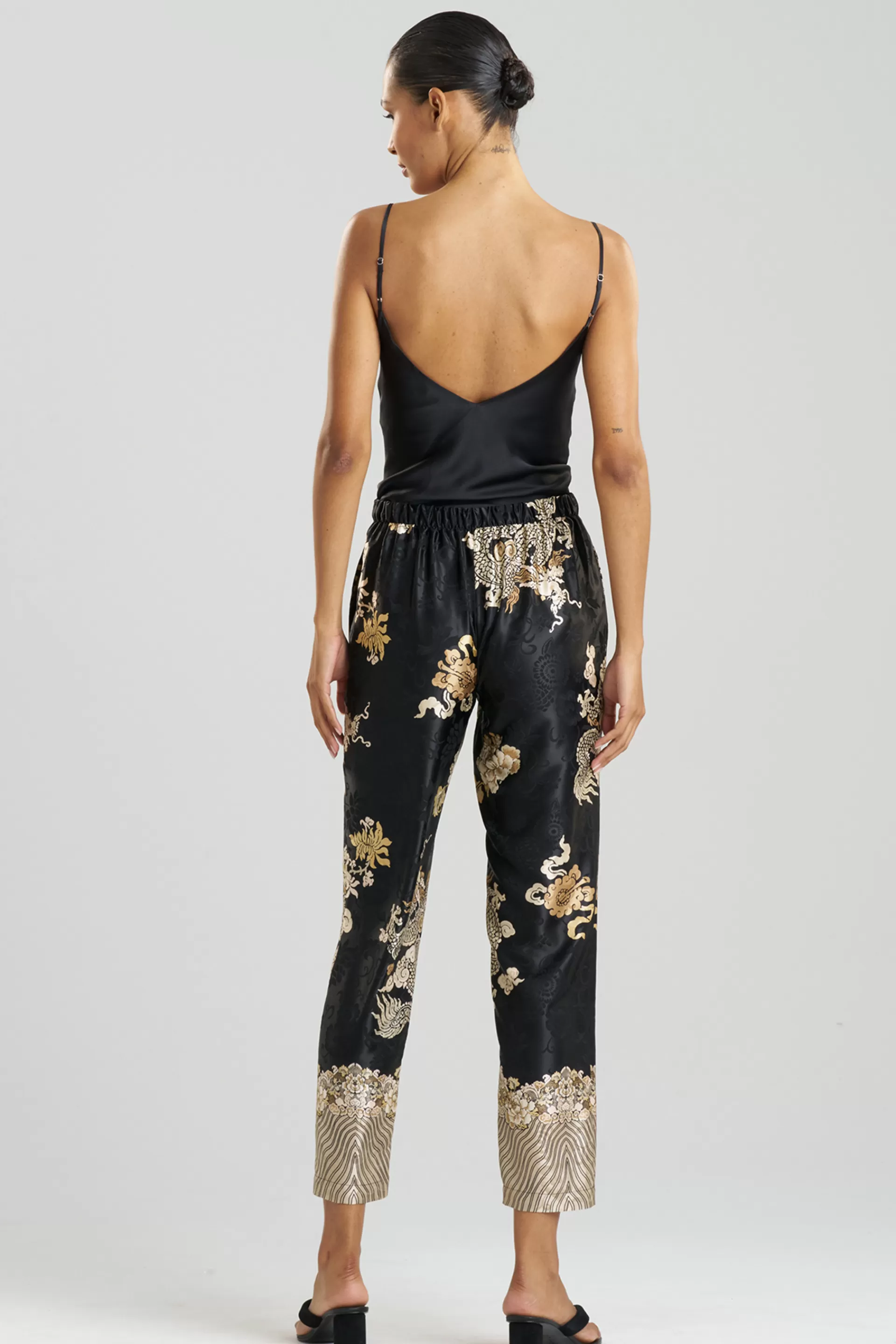 Natori Lounge Bottoms | Pants, Skirts & Shorts<Imperial Dragon Jacquard Pants Black