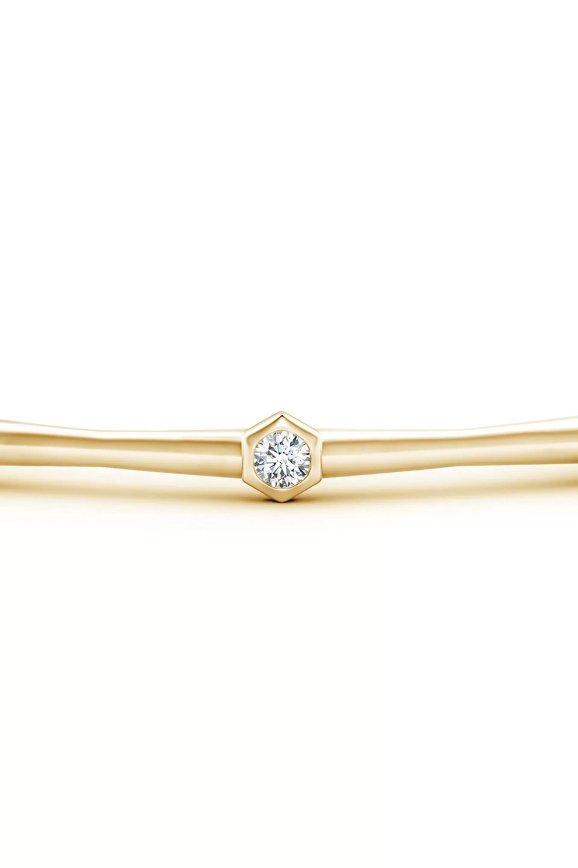 Natori Bracelets | Indochine<Indochine 14k 3-Diamond Bamboo Hinged Bracelet 14K Yellow Gold