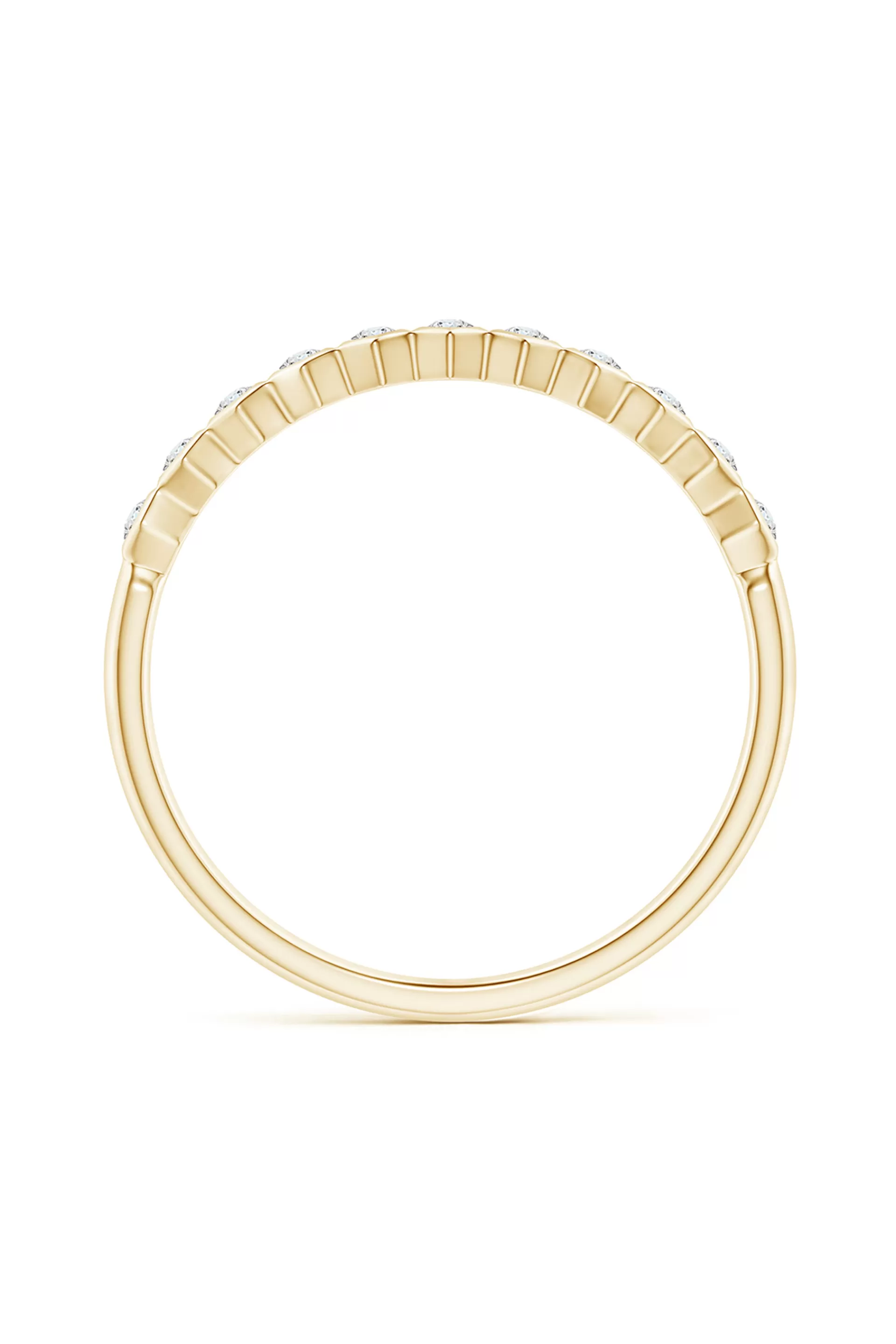 Natori Rings | Indochine<Indochine 14k Hexagon 11-Diamond Stacking Ring 14K Yellow Gold