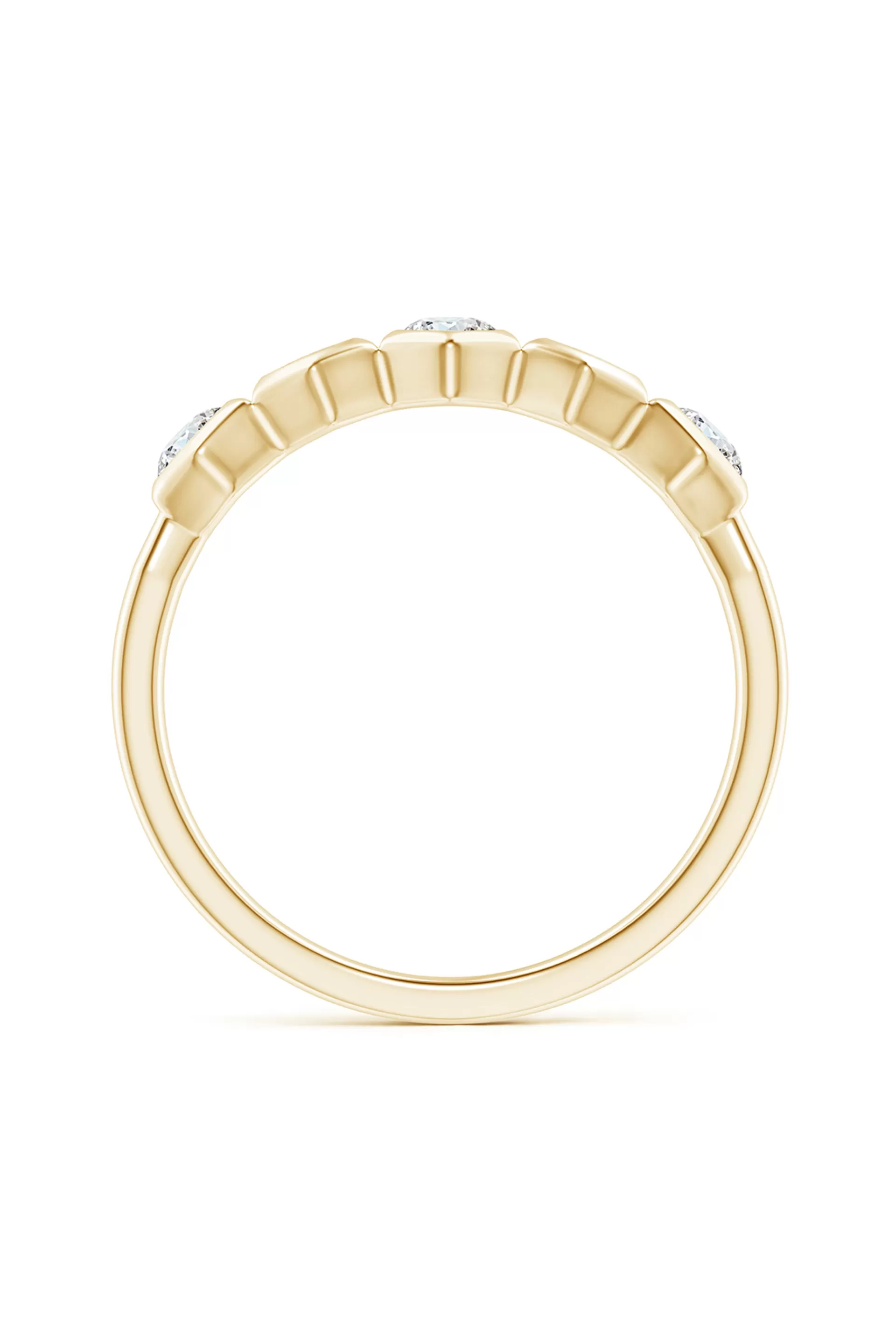 Natori Rings | Indochine<Indochine 14k Hexagon Alternating 3-Diamond Ring 14K Yellow Gold