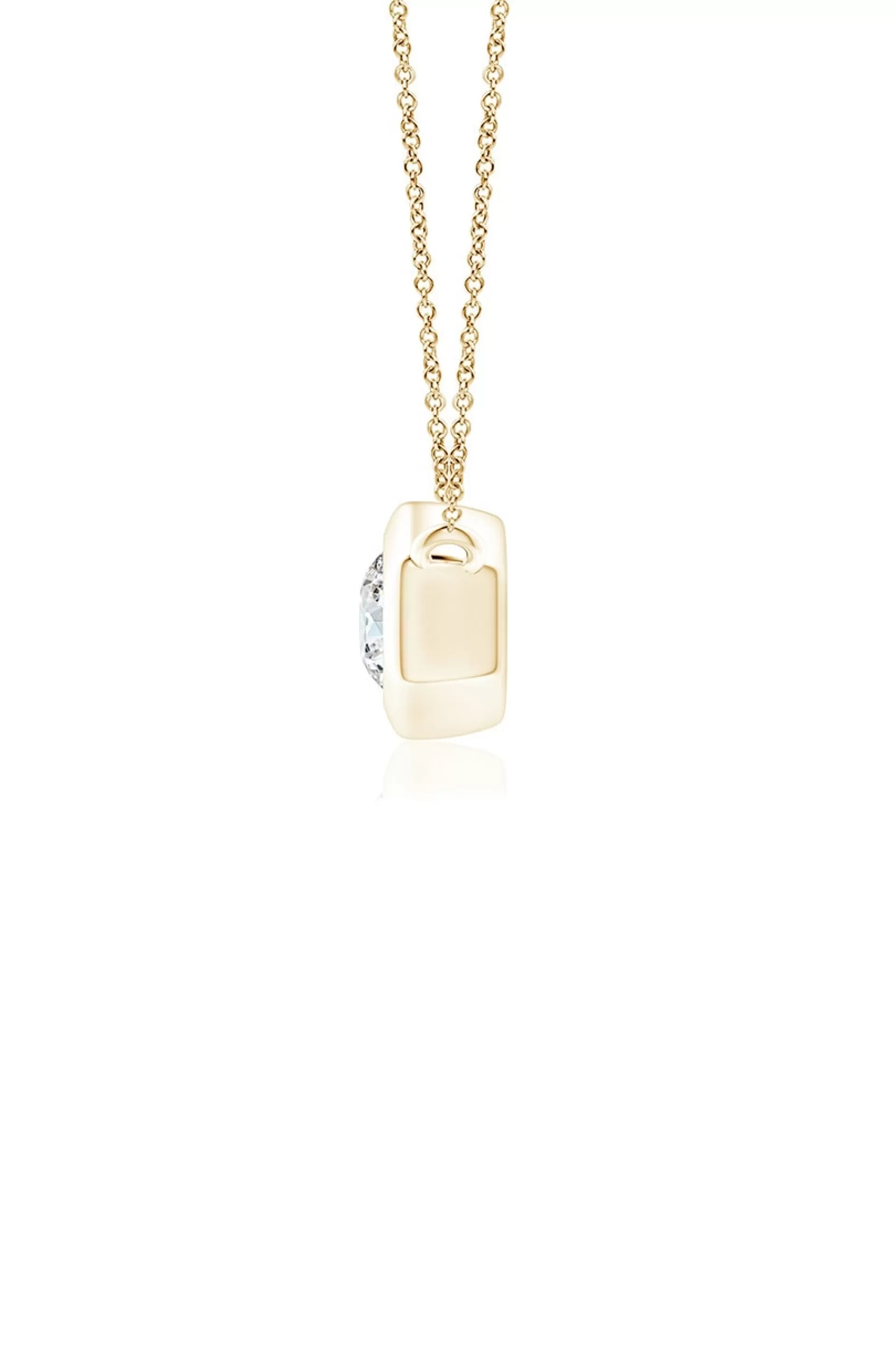 Natori Necklaces | Indochine<Indochine 14k Hexagon Frame Diamond Solitaire Necklace 14K Yellow Gold