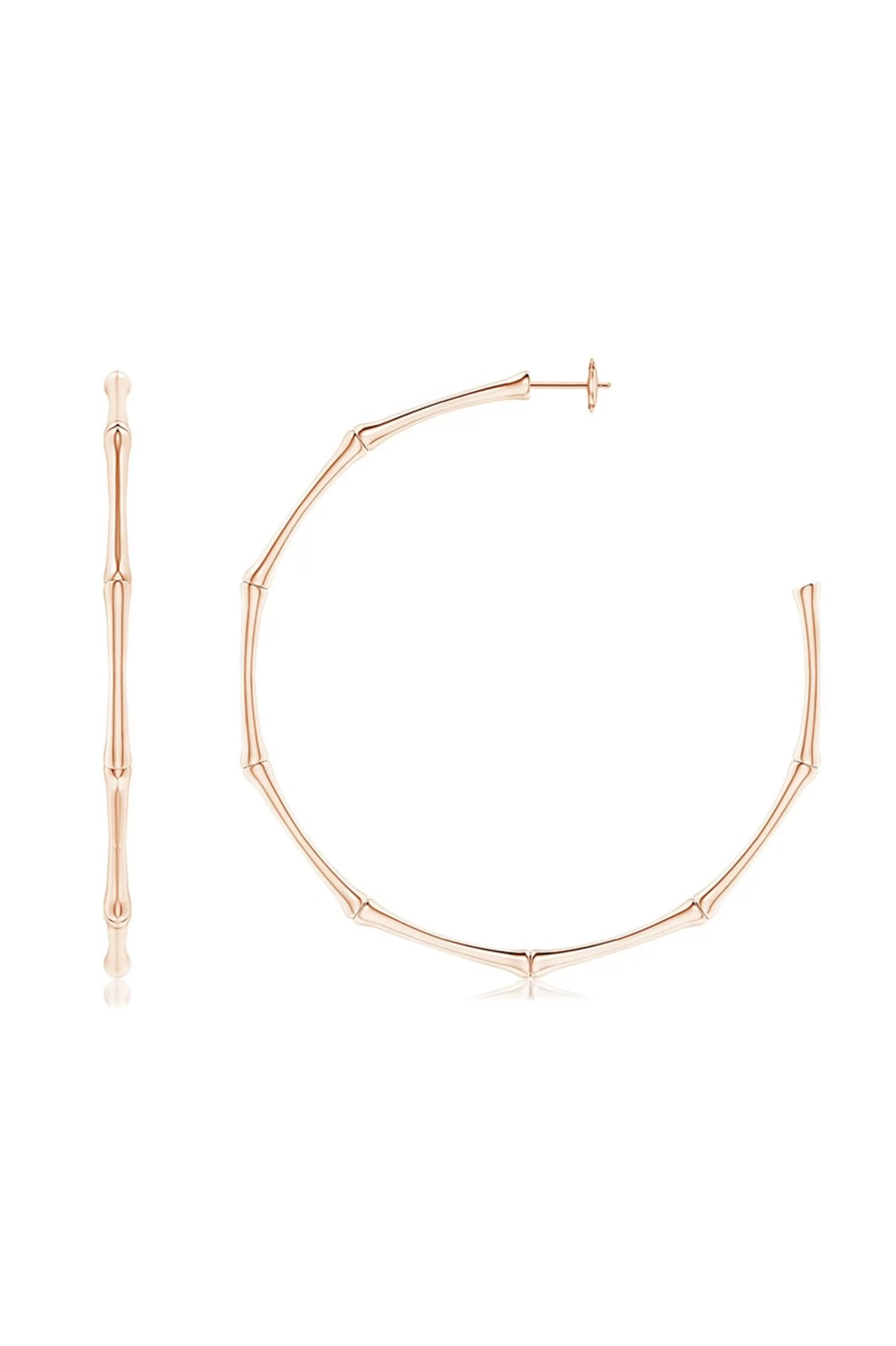 Natori Earrings | Indochine<Indochine 14k Large 2.75 Inch Bamboo Hoops