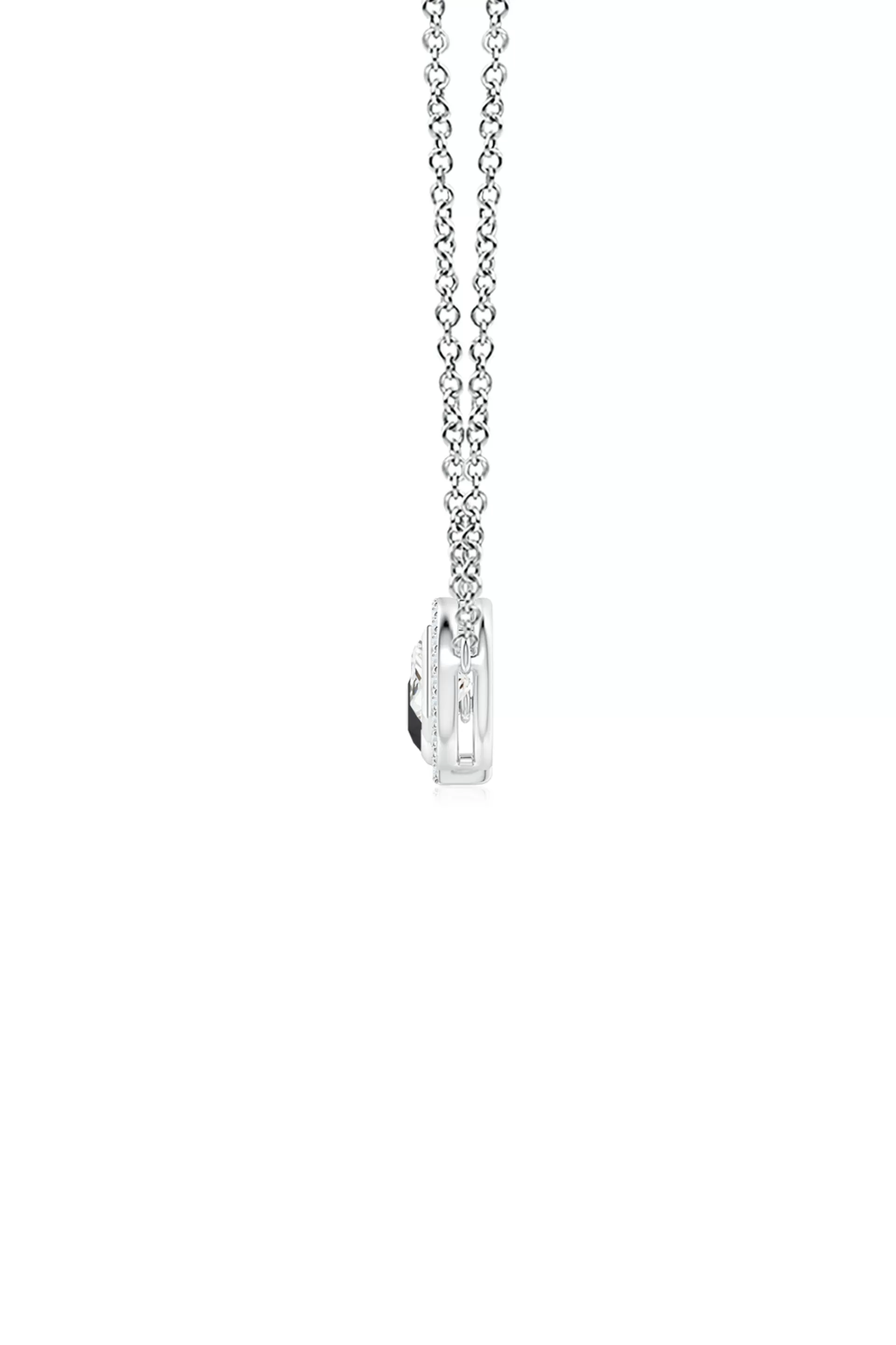 Natori Necklaces | Infinity<Infinity 14K Gold With Black & White Diamond Three Stone Halo Necklace
