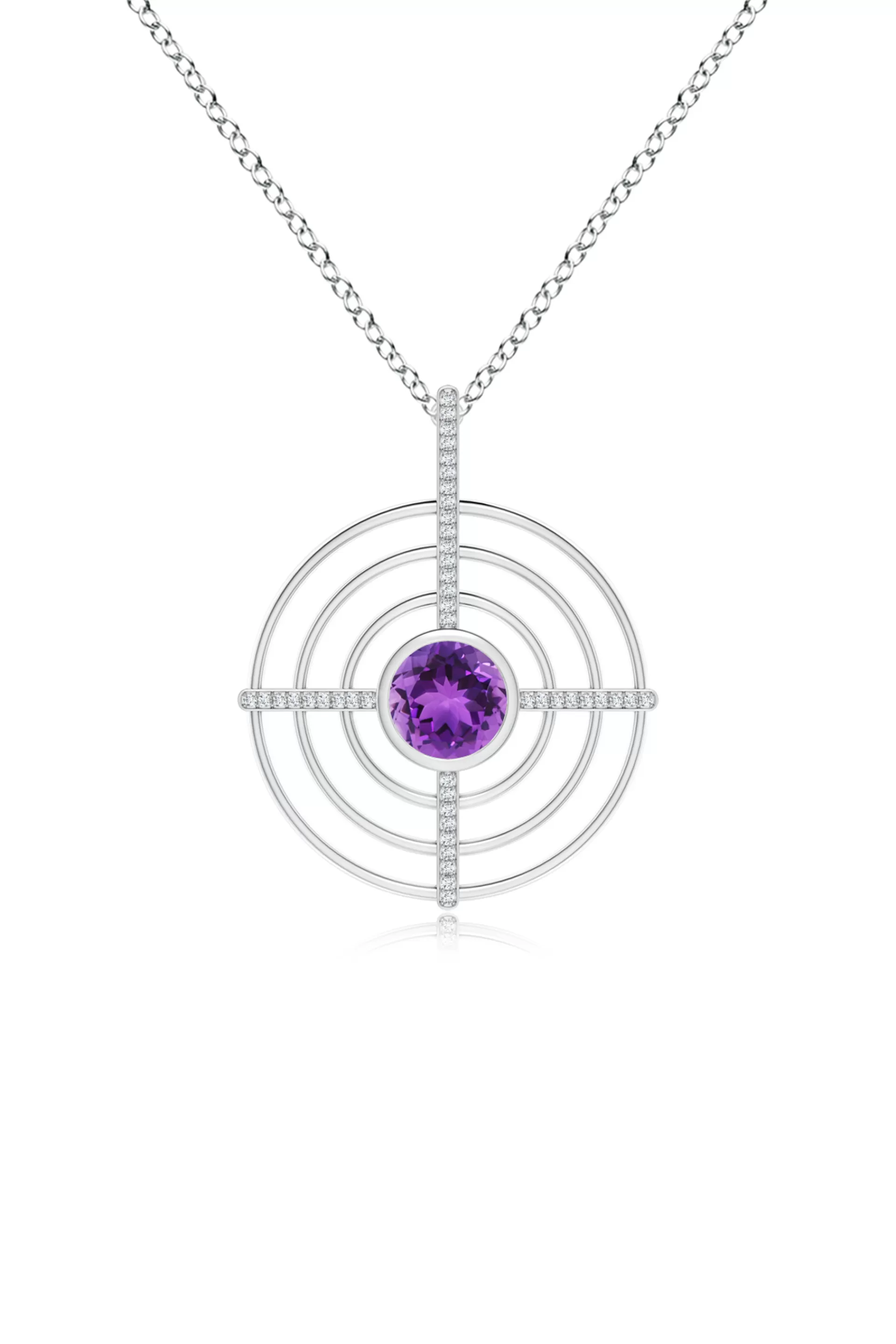 Natori Necklaces | Infinity<Infinity Concentric Circle 14K Gold And Amethyst Pendant Necklace