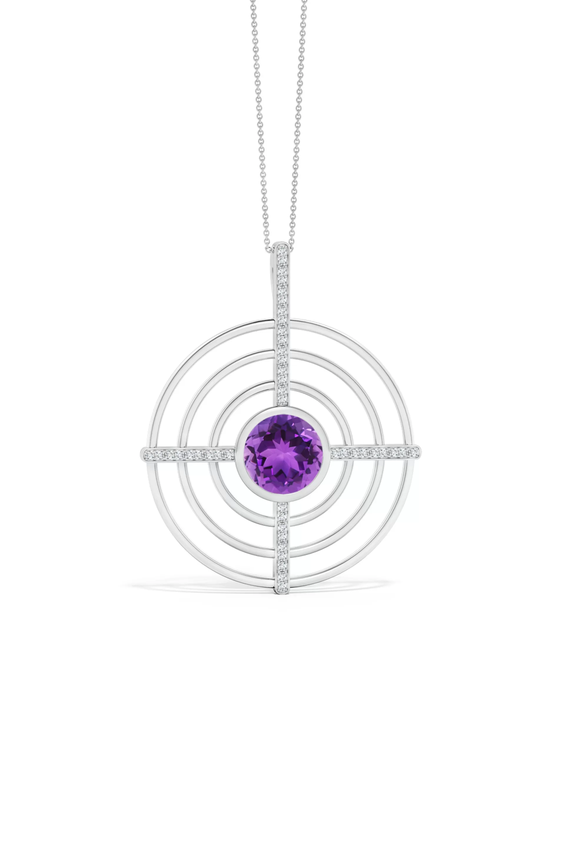 Natori Necklaces | Infinity<Infinity Concentric Circle 14K Gold And Amethyst Pendant Necklace