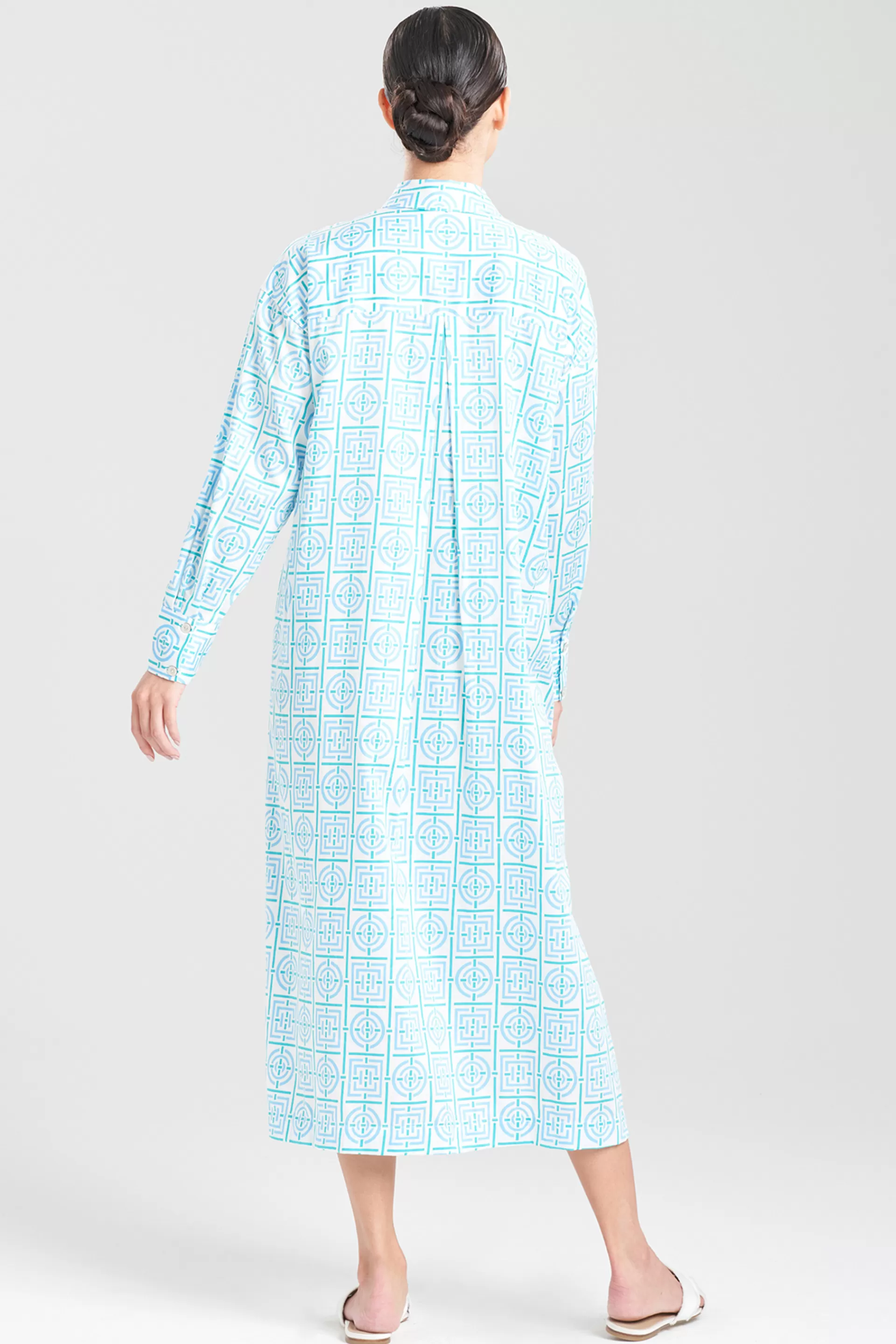 Natori Sleepshirts<Infinity Cotton Sateen Long Sleepshirt French Blue