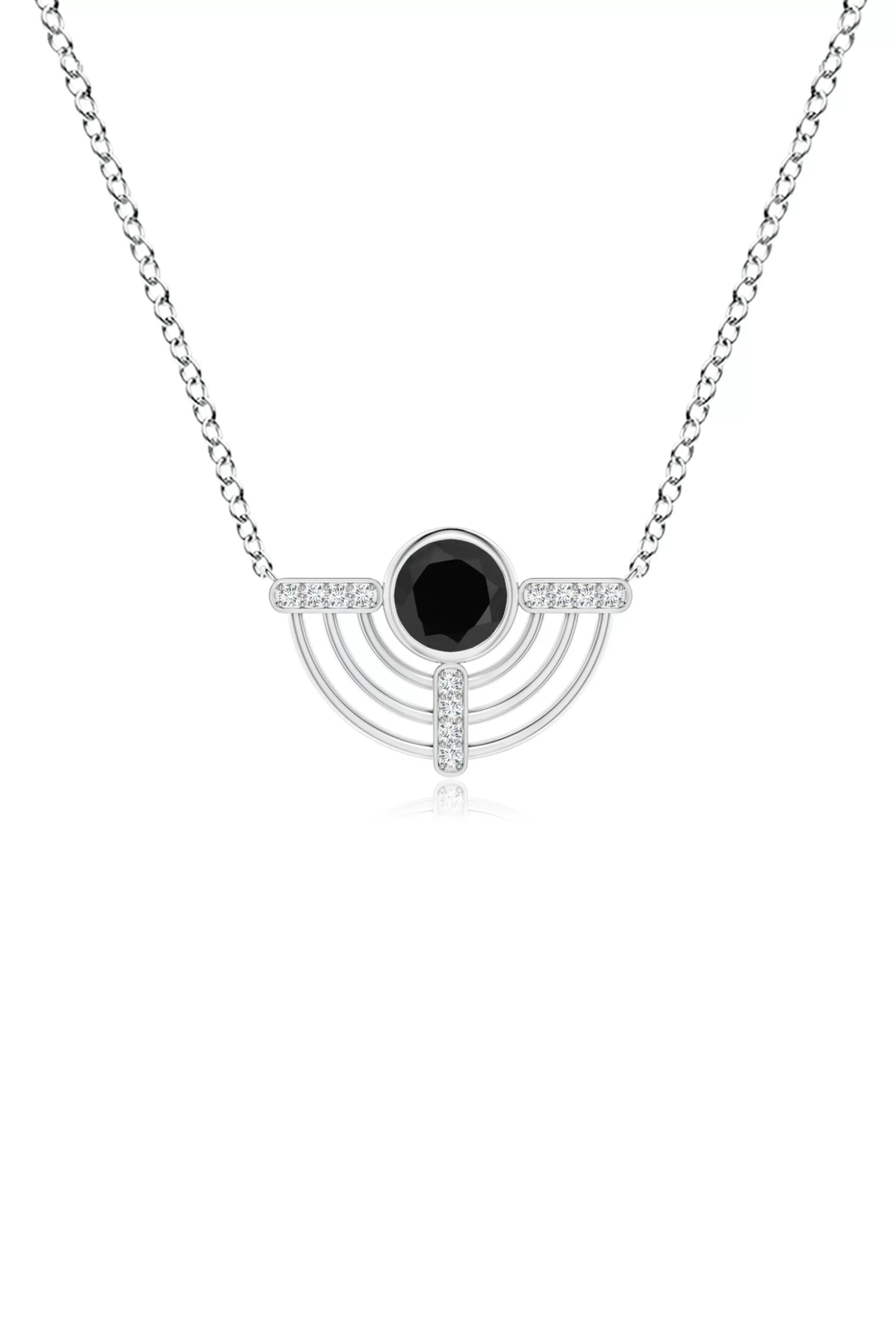 Natori Necklaces | Infinity<Infinity Half Concentric Circle 14K Gold And Black Onyx Pendant Necklace