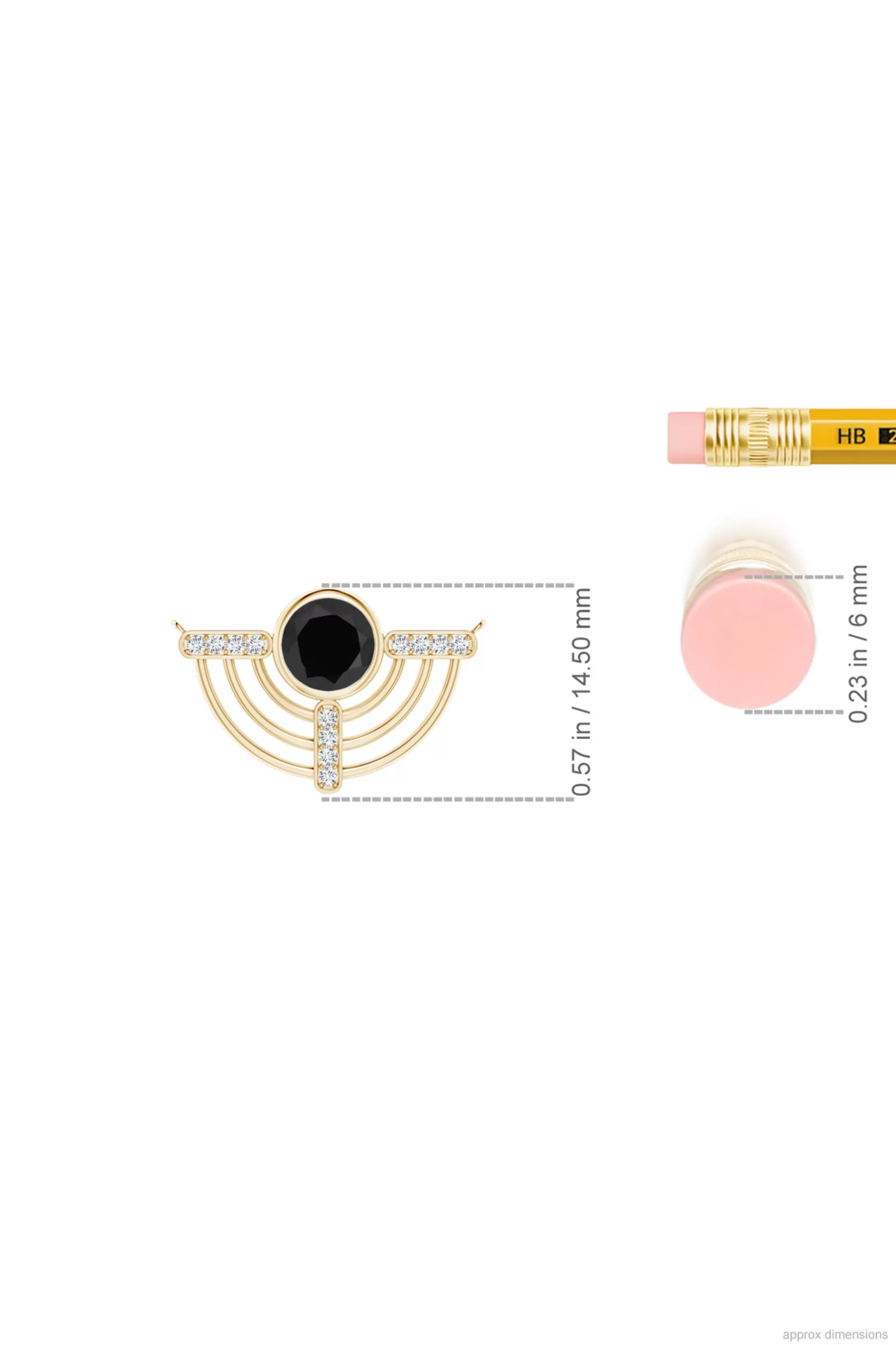 Natori Necklaces | Infinity<Infinity Half Concentric Circle 14K Gold And Black Onyx Pendant Necklace