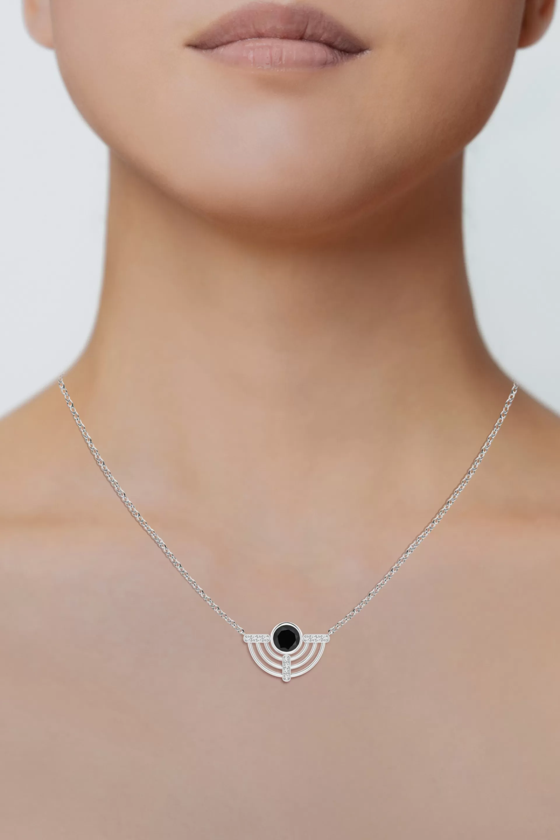 Natori Necklaces | Infinity<Infinity Half Concentric Circle 14K Gold And Black Onyx Pendant Necklace