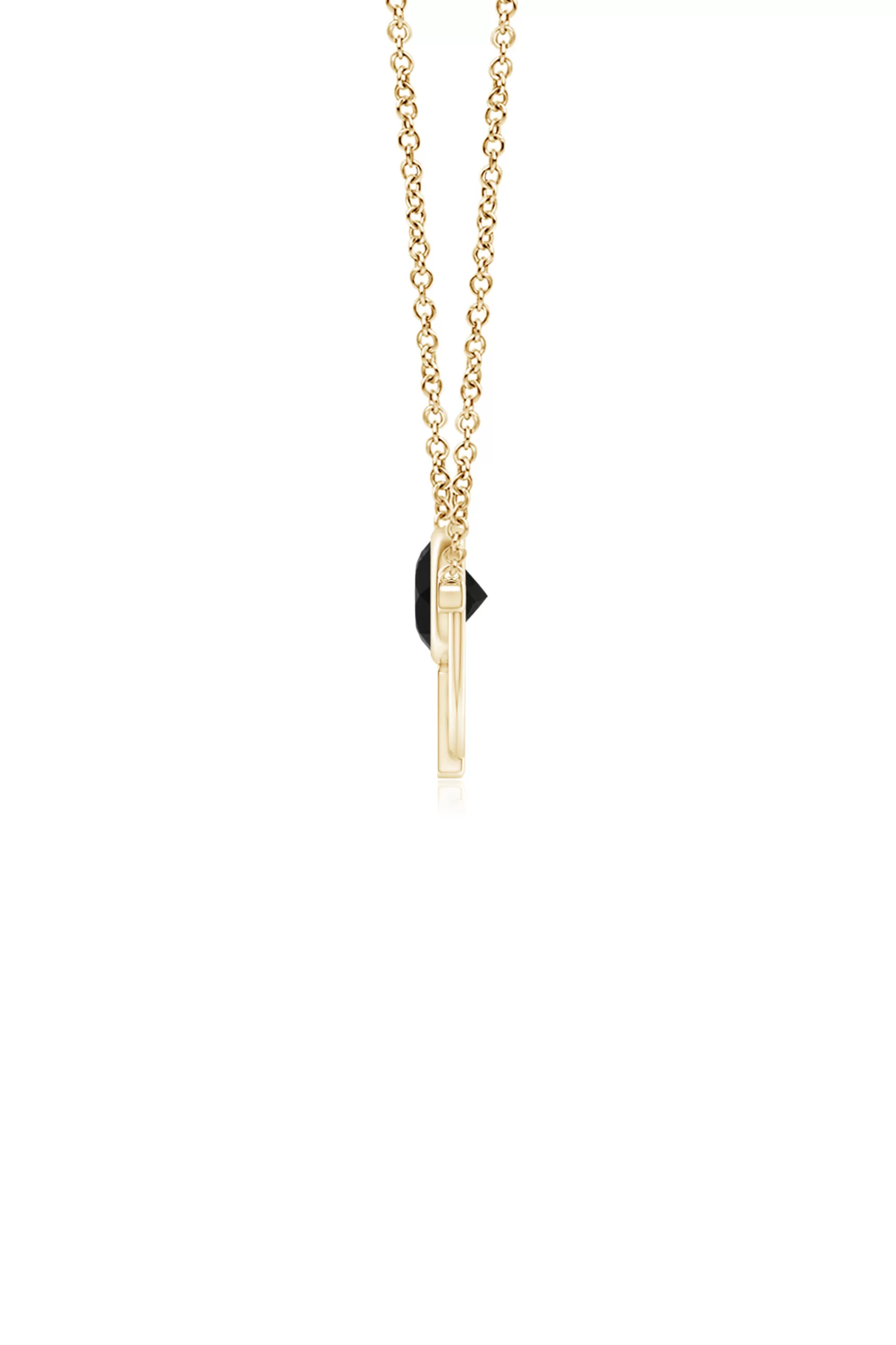 Natori Necklaces | Infinity<Infinity Half Concentric Circle 14K Gold And Black Onyx Pendant Necklace