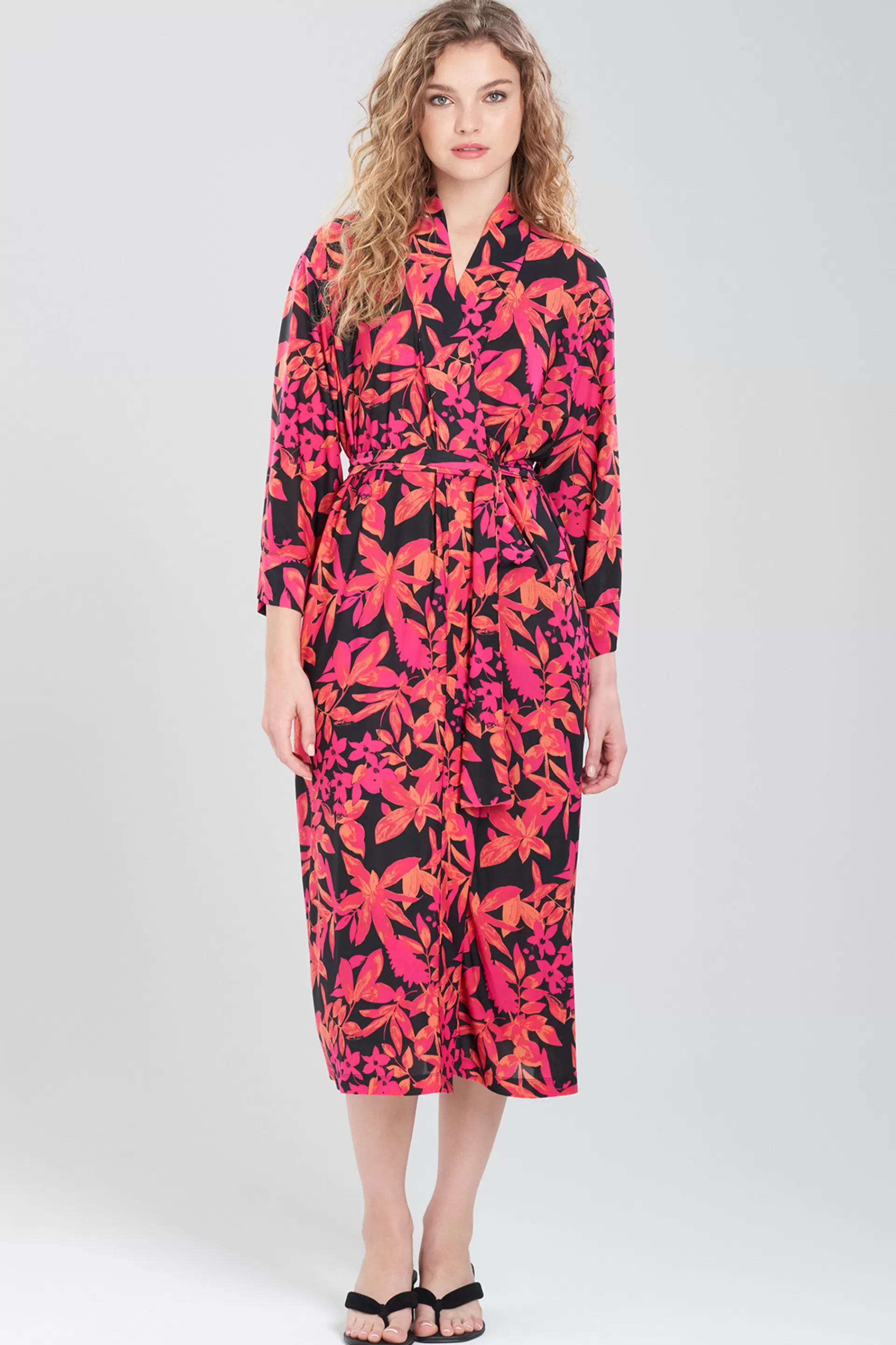 Natori Robes & Kimonos<Jakarta Robe Black Raspberry Combo