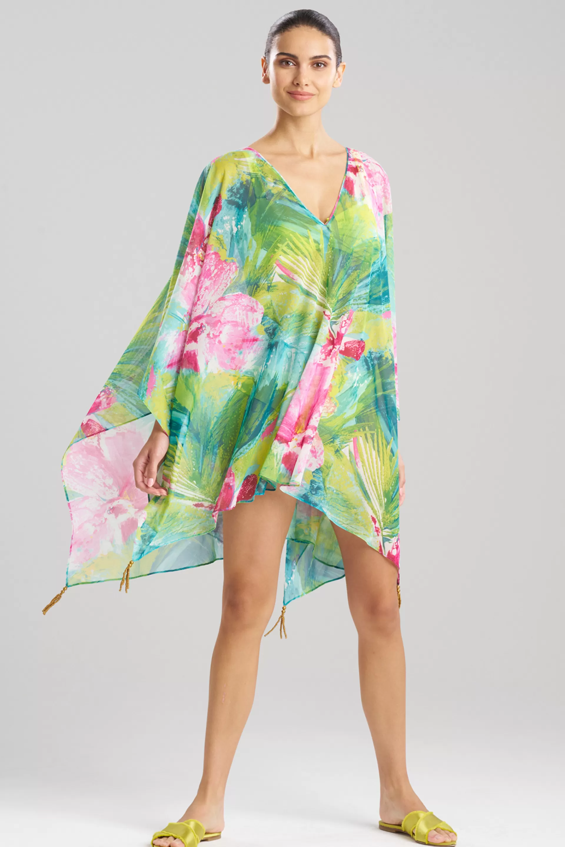 Natori Honeymoon | Beach Caftans<Jardin Sheer Caftan