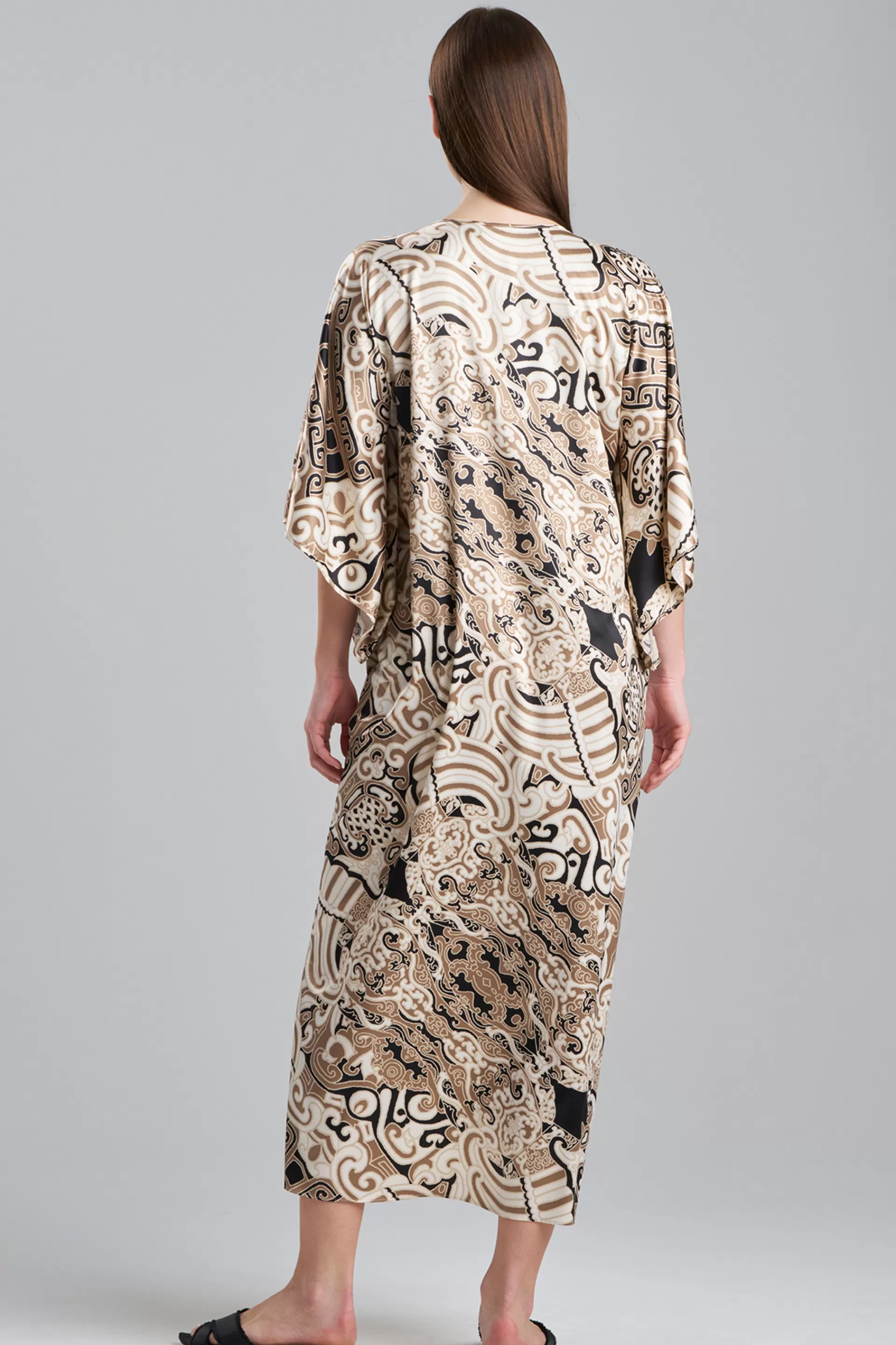 Natori Caftans | Caftan Dresses<Kaleidoscope Satin Caftan Natural