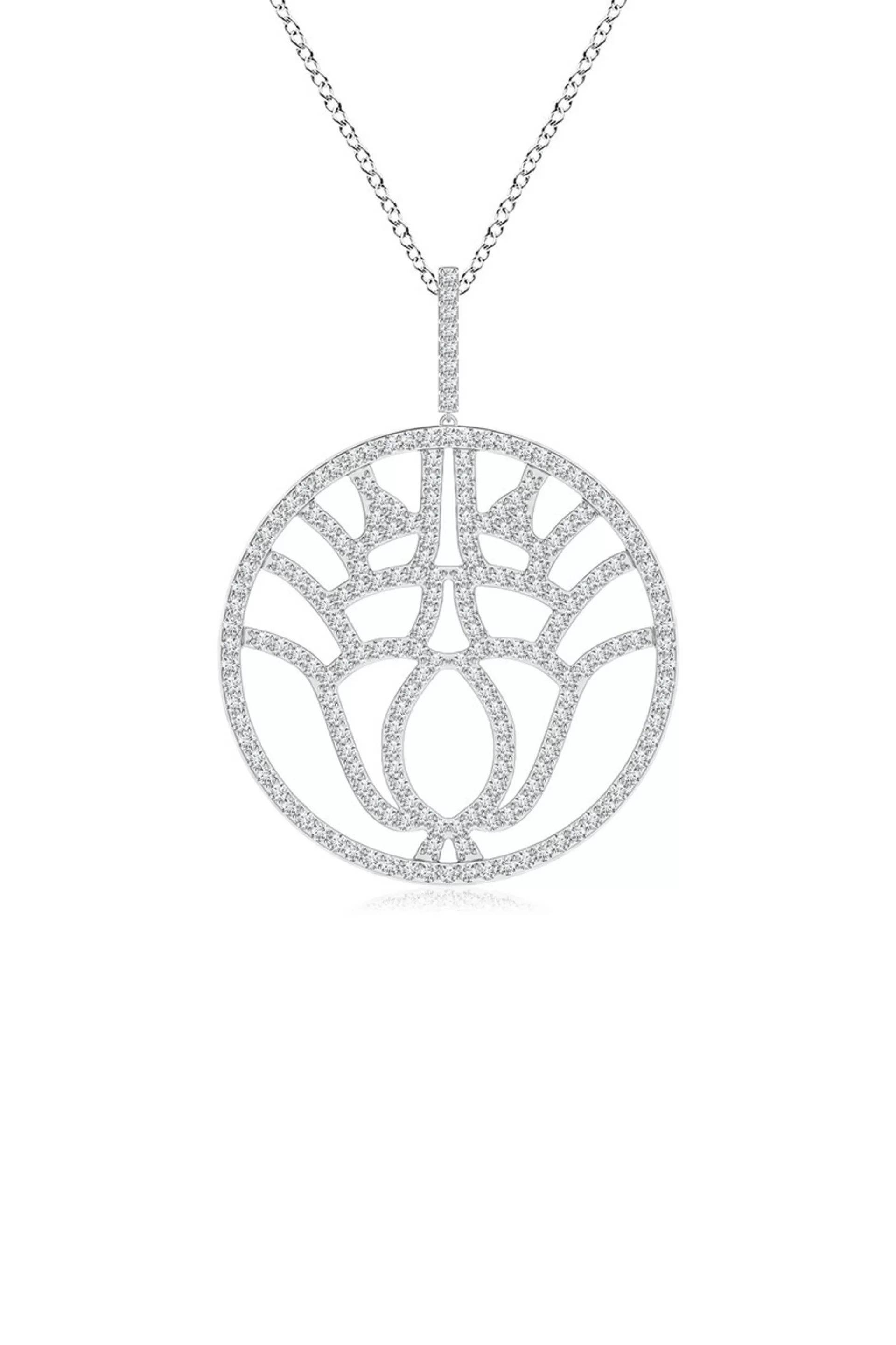 Natori Necklaces | Kamon<Kamon 14k Open Diamond Pendant Necklace