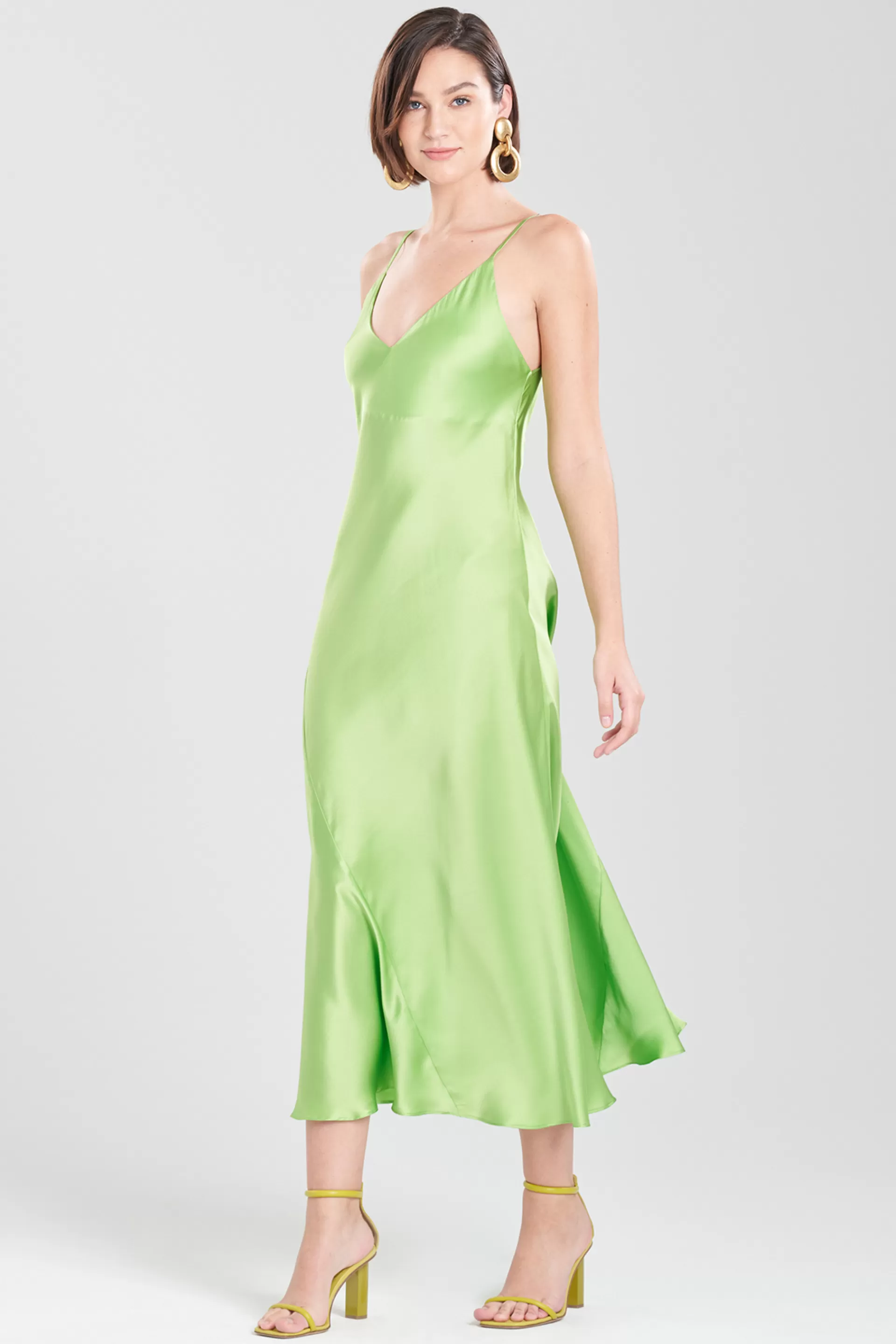 Natori Dresses | Gowns<Key Essentials Sheath Flounce Silk Gown