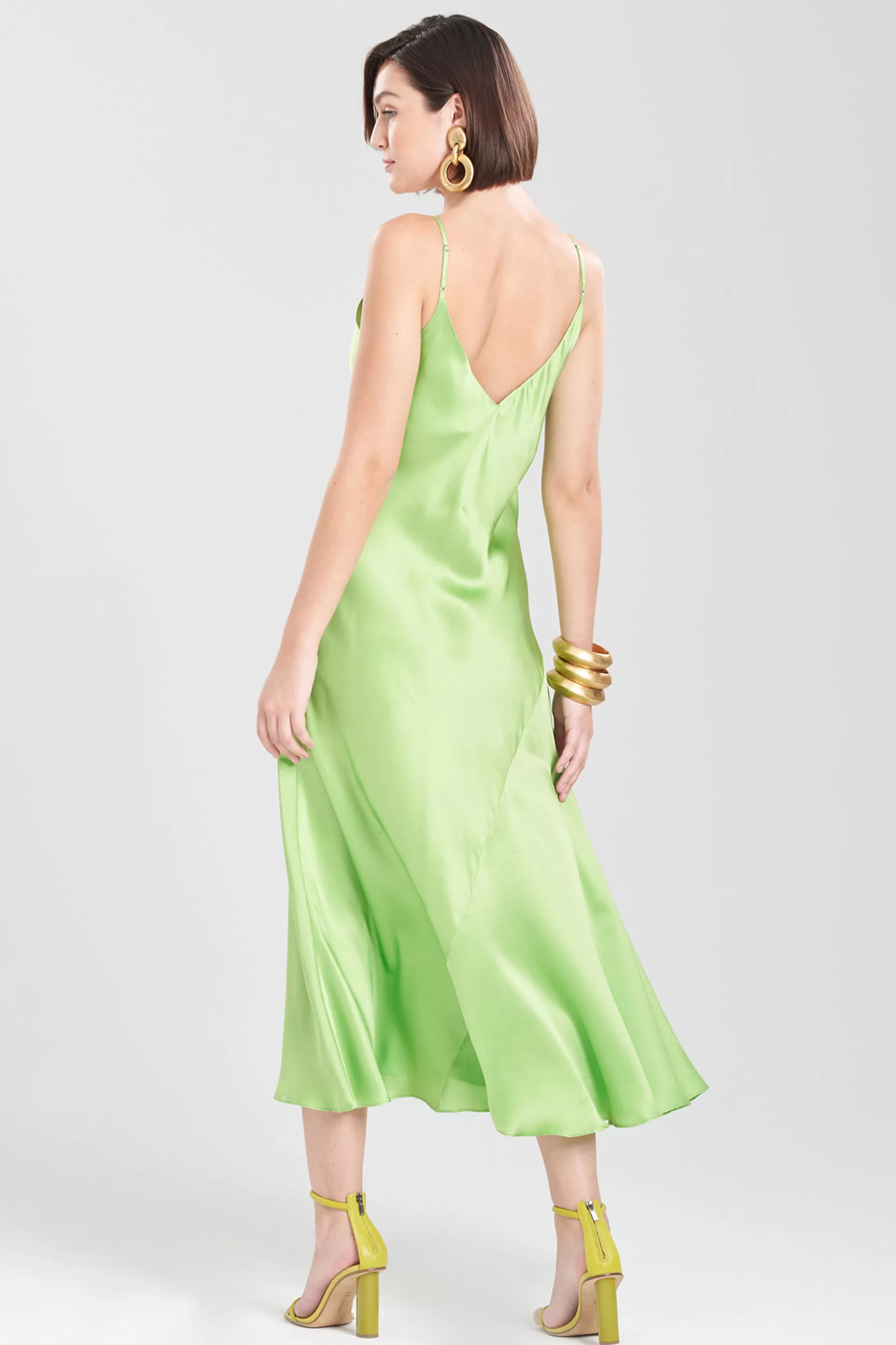 Natori Dresses | Gowns<Key Essentials Sheath Flounce Silk Gown