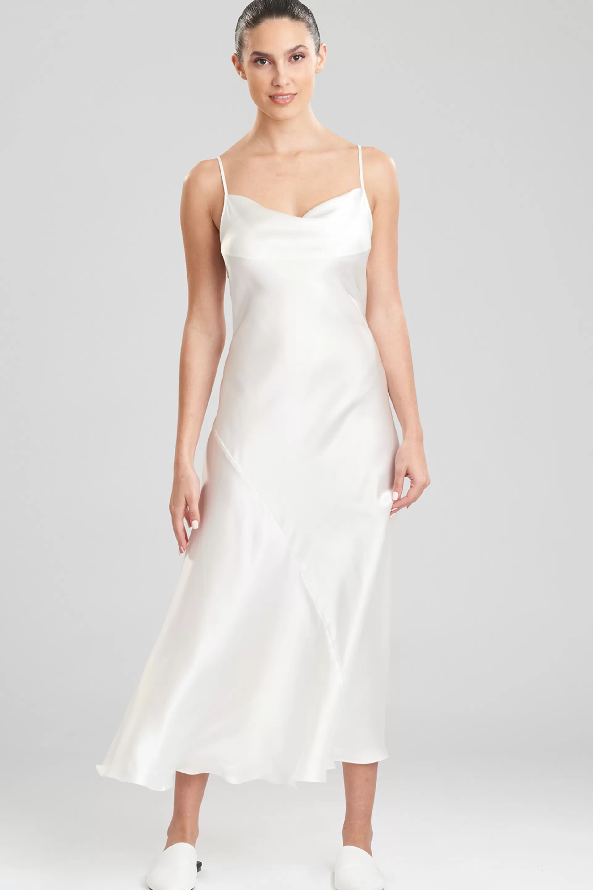 Natori Gowns | Bridal Gowns<Key Essentials Silk Cowl Neck Gown Warm White