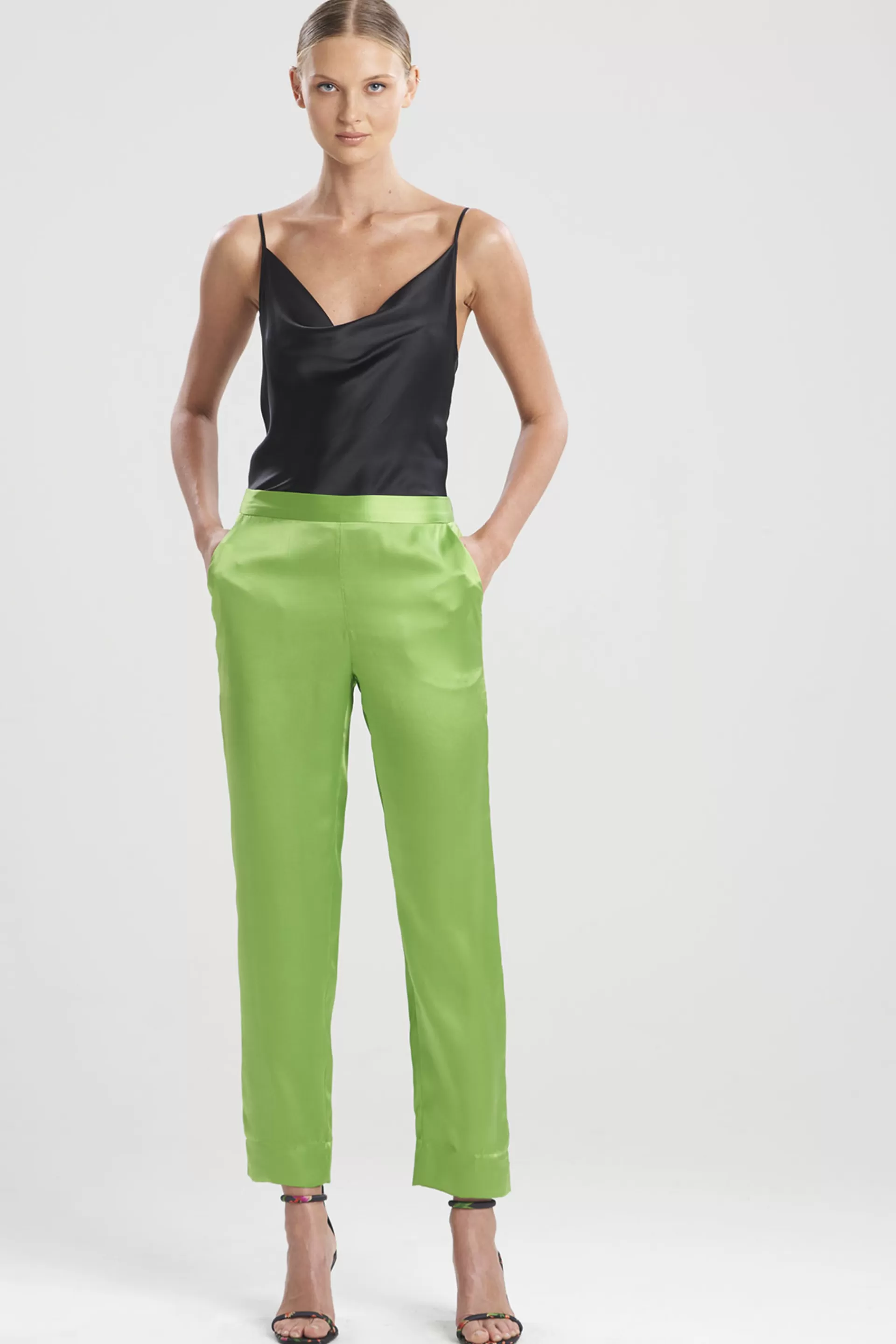 Natori Pajama Bottoms | Pants, Skirts & Shorts<Key Essentials Silk Straight Leg Pants