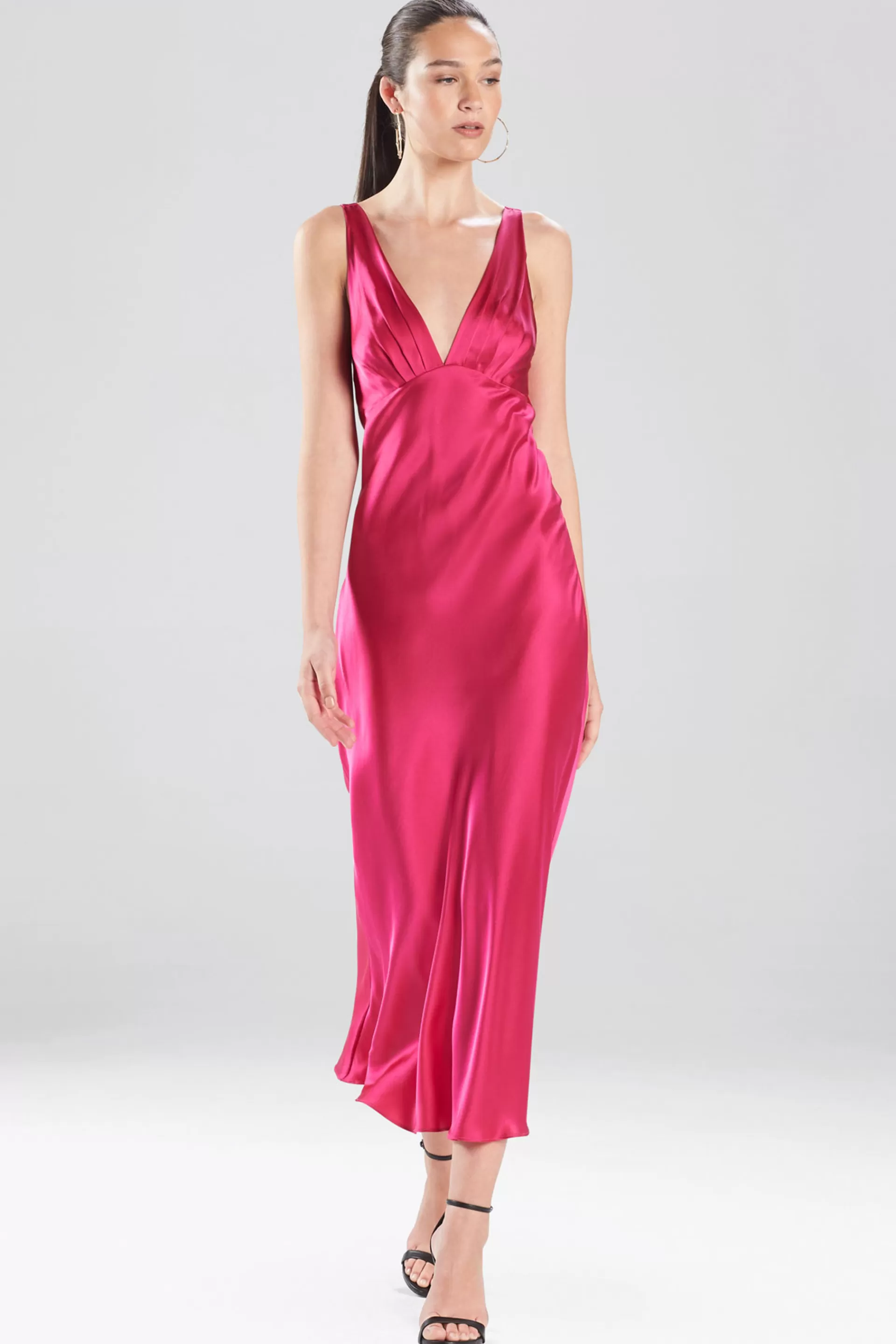 Natori Gowns<Key Essentials Silk V-Neck Gown