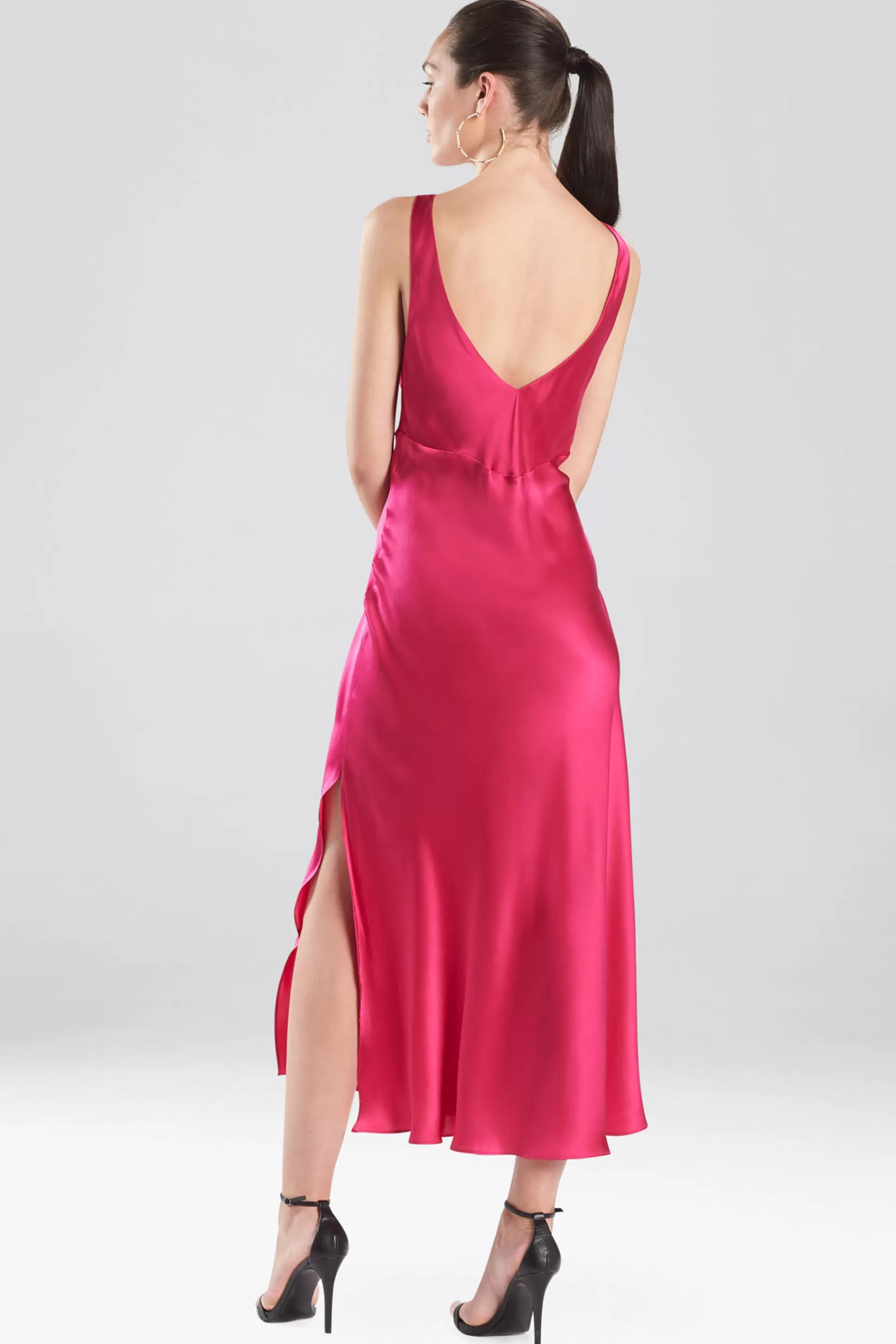 Natori Gowns<Key Essentials Silk V-Neck Gown