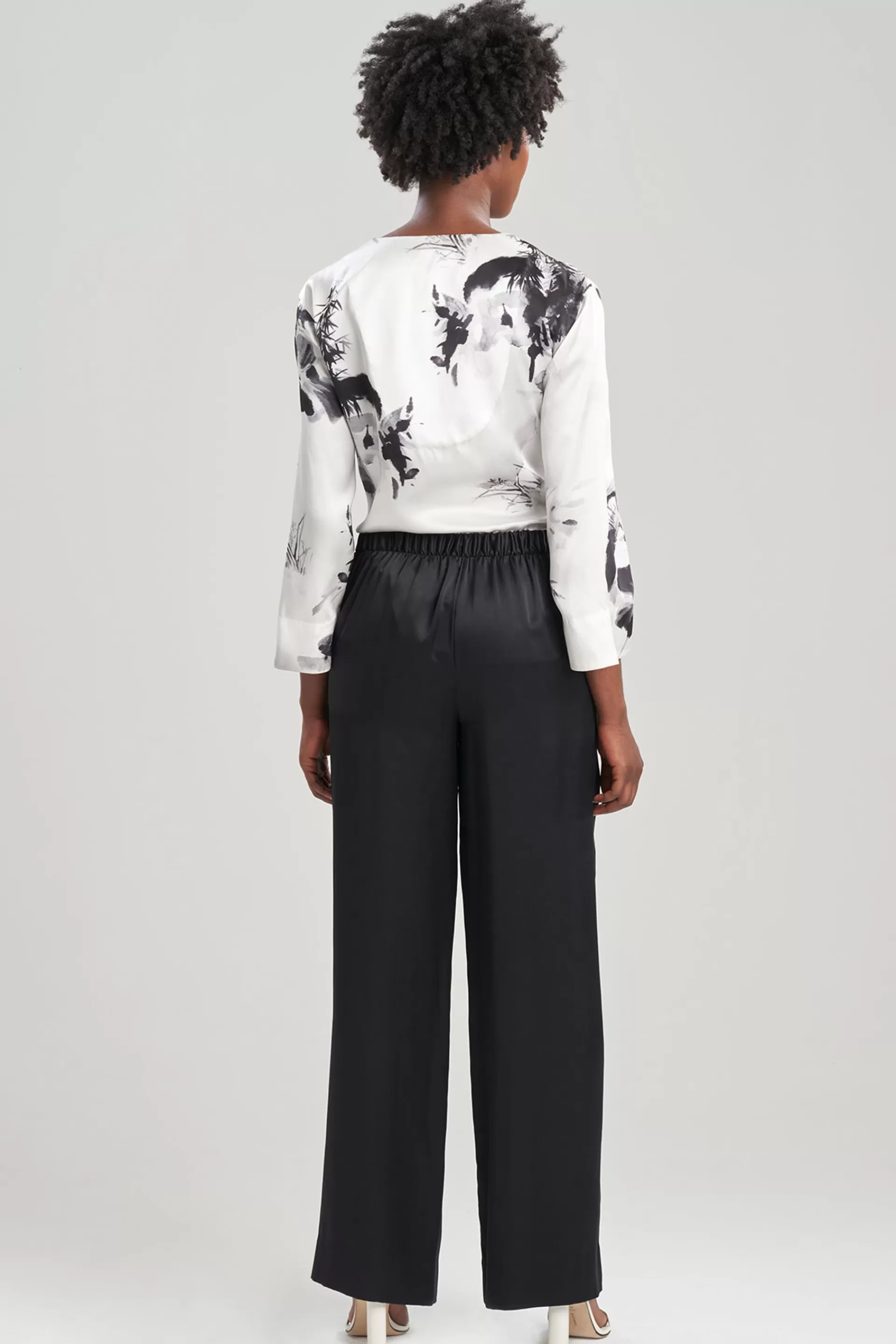 Natori Pajama Bottoms | Pants, Skirts & Shorts<Key Essentials Silk Wide Leg Pants