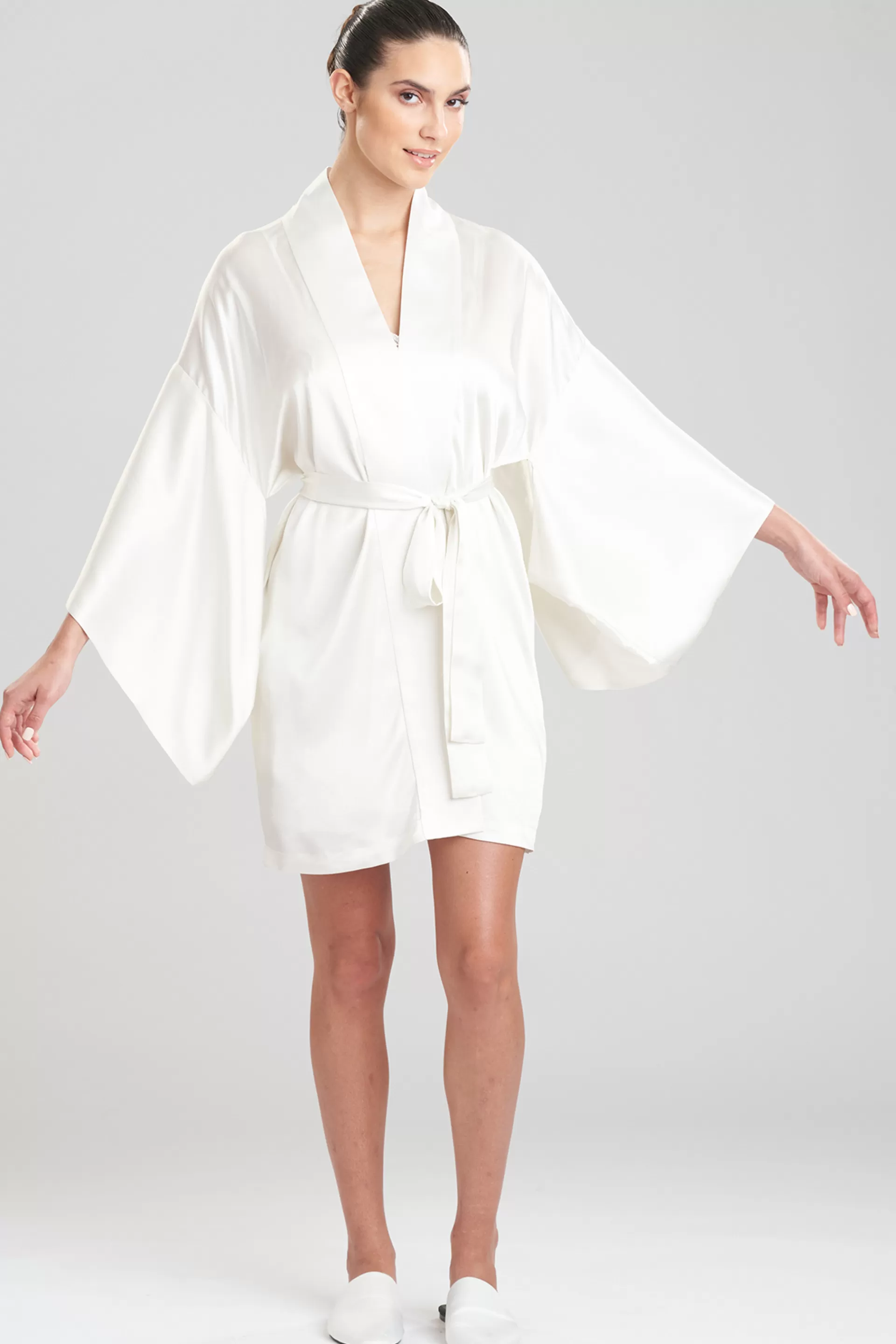 Natori Robes & Kimonos | Bridal Robes & Wraps<Key Essentials Silk Wrap Warm White