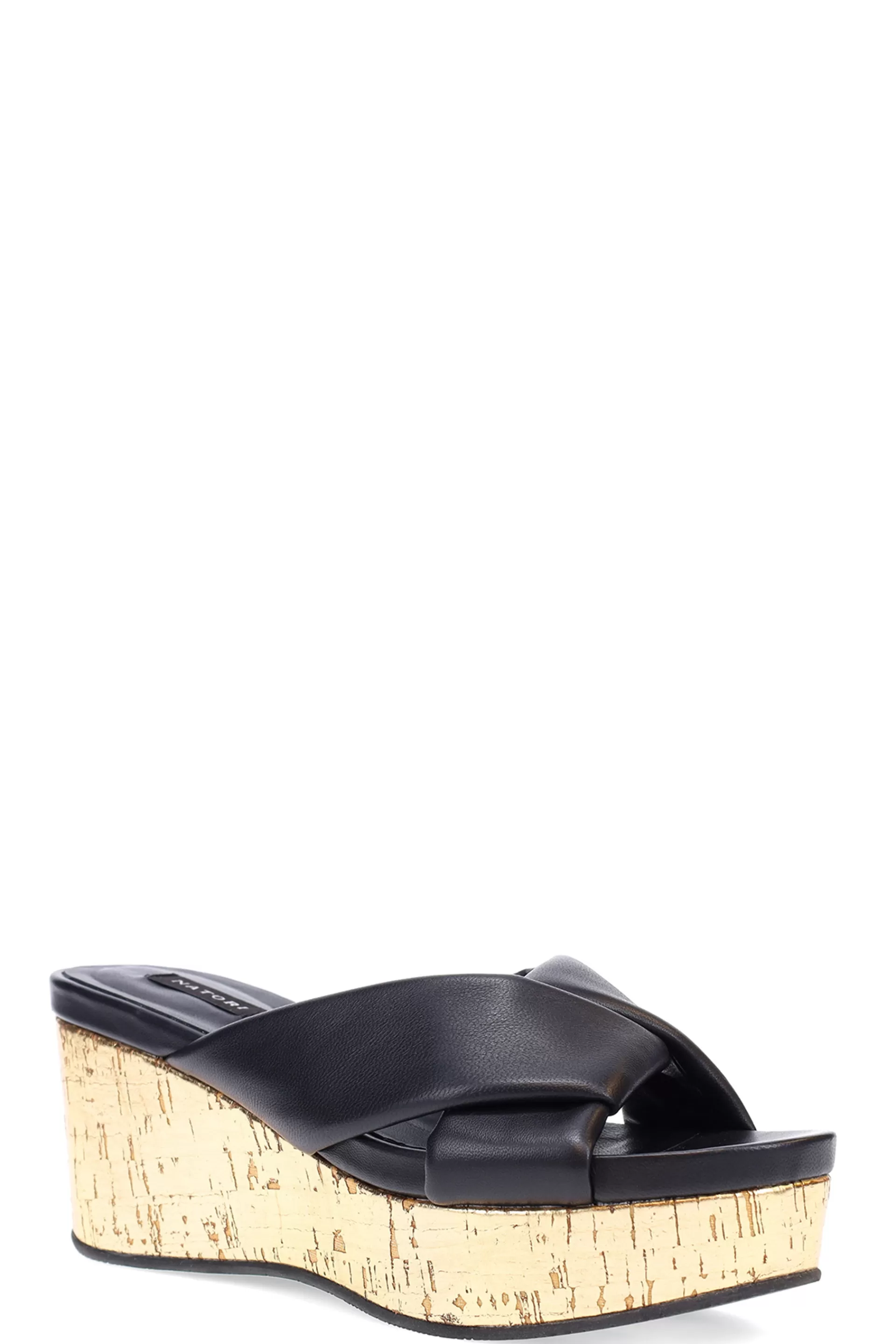 Natori Sandals<Lanna Nappa Leather Platform Thong Sandals Black