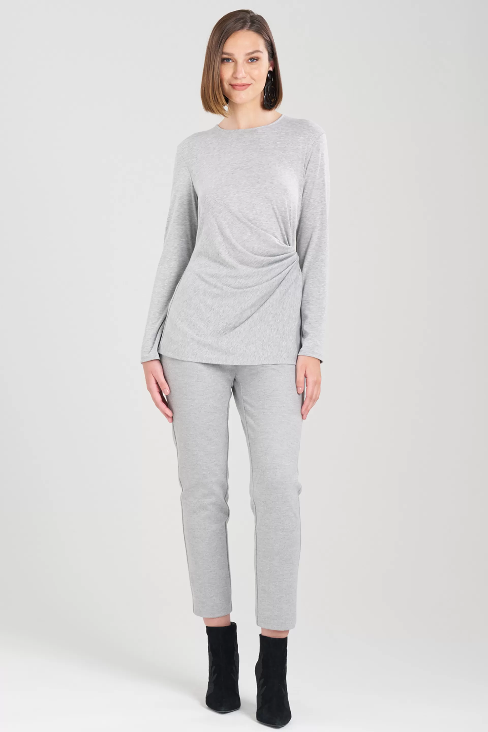 Natori Essentials | Tops, Shirts & Tunics<Layering Jersey Knit Twist Front Long Sleeve Top