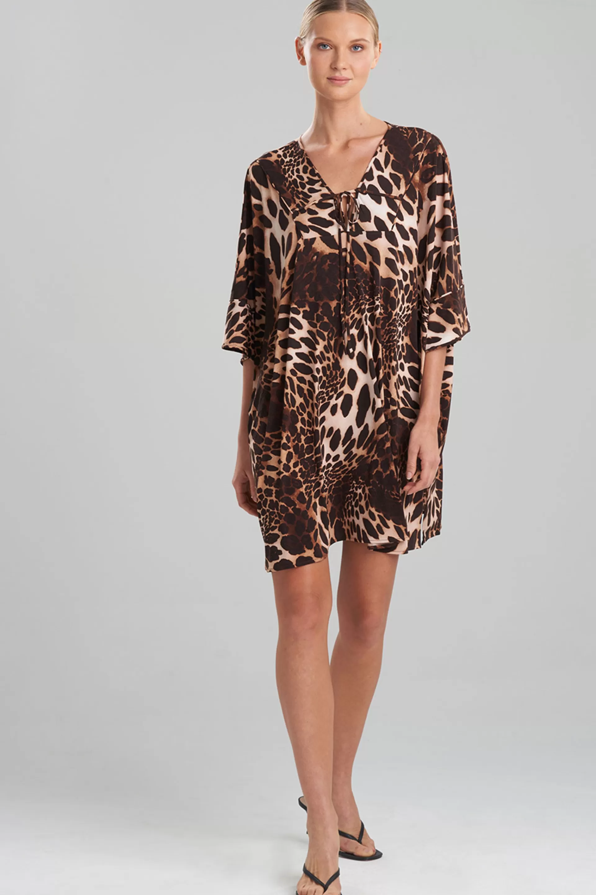 Natori Honeymoon<Leopard Jersey Cover-Up Natural