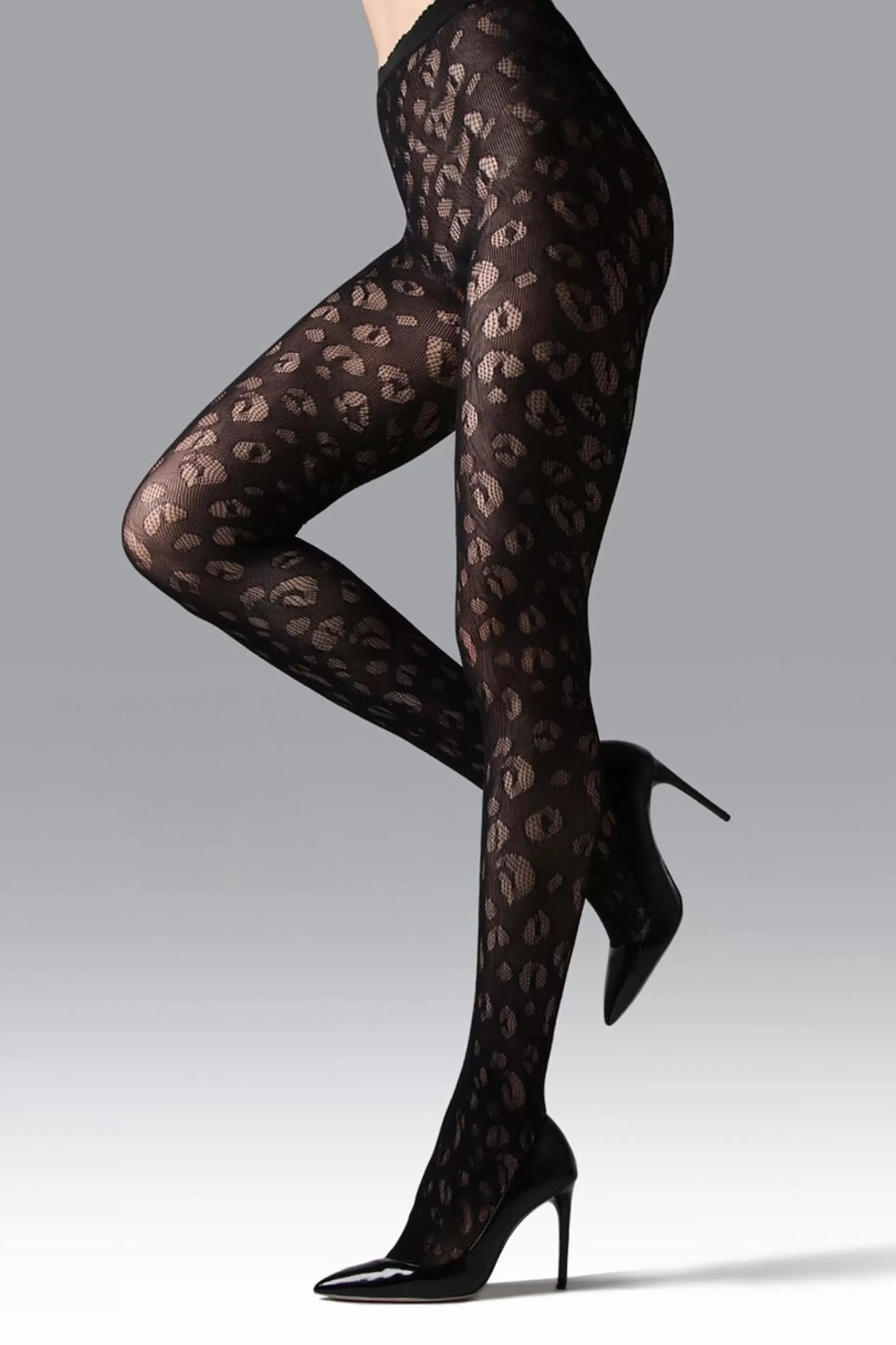 Natori Tights<Leopard Net Tights