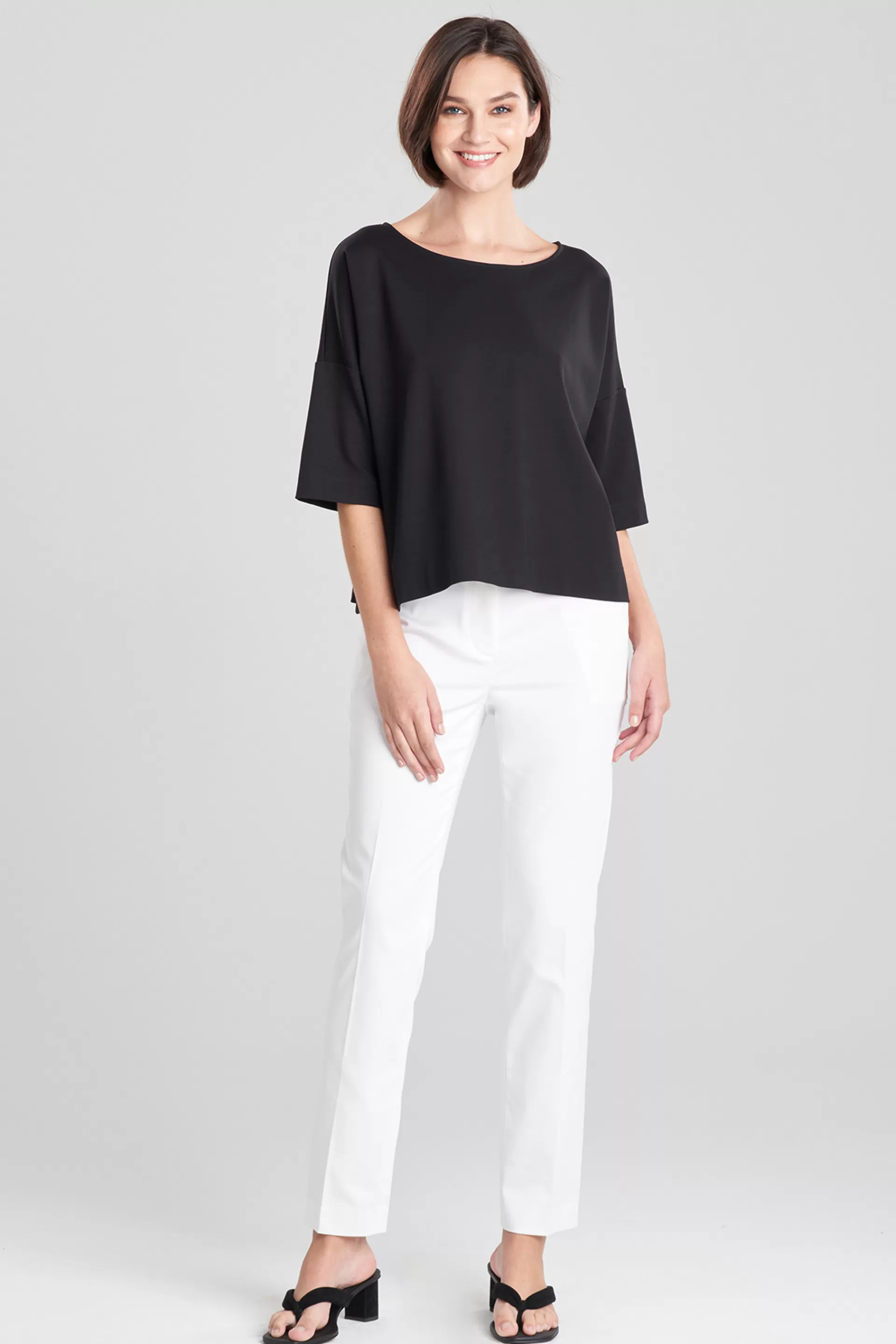 Natori Plus Sizes | Tops, Shirts & Tunics<Light Weight Ponte Top Black